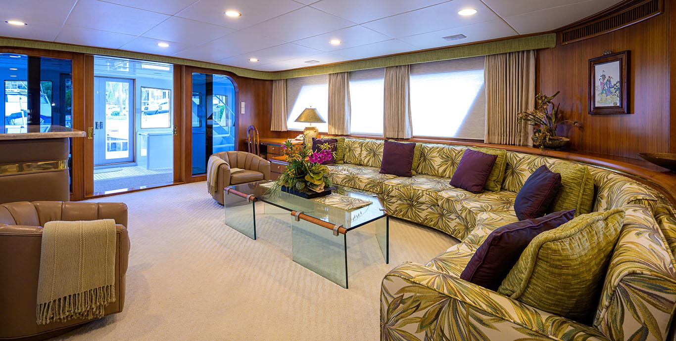 Aboard ARIES a 103ft (31.55m) luxury motor yacht , built by CHEOY LEE in 1989