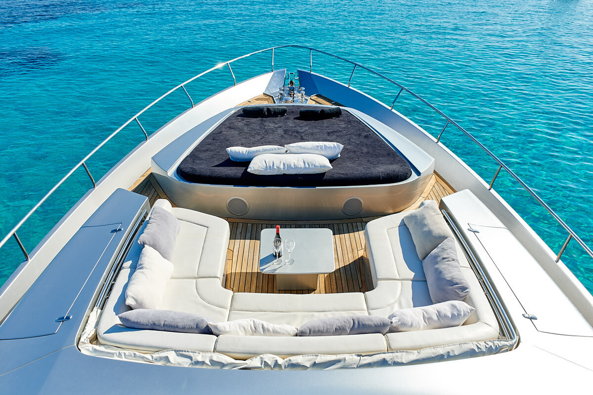 Aboard HALLEY a 80ft (24.5m) luxury motor yacht , built by PERSHING in 2009