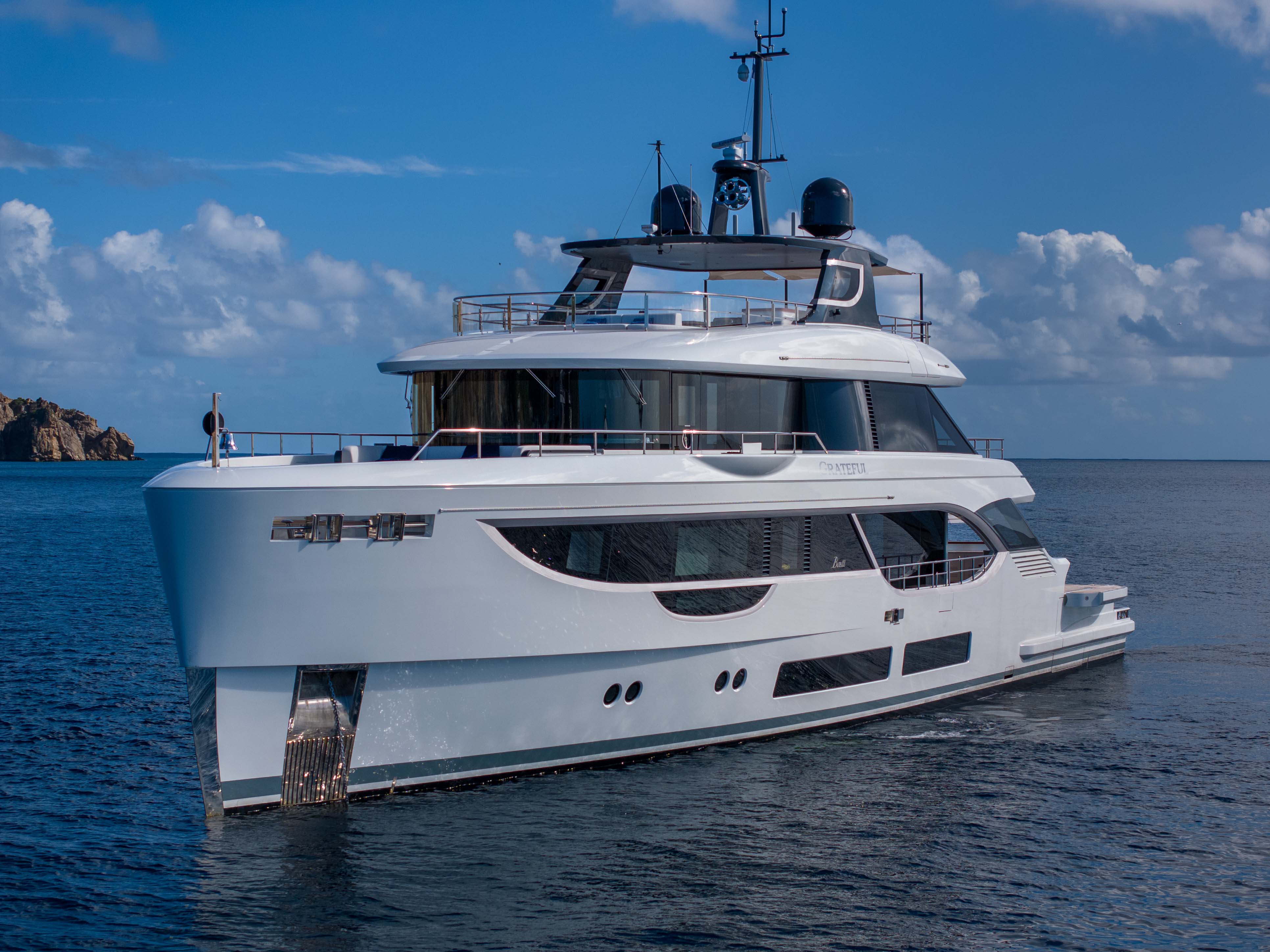 Aboard GRATEFUL a 112ft (34.36m) luxury motor yacht , built by BENETTI in 2023