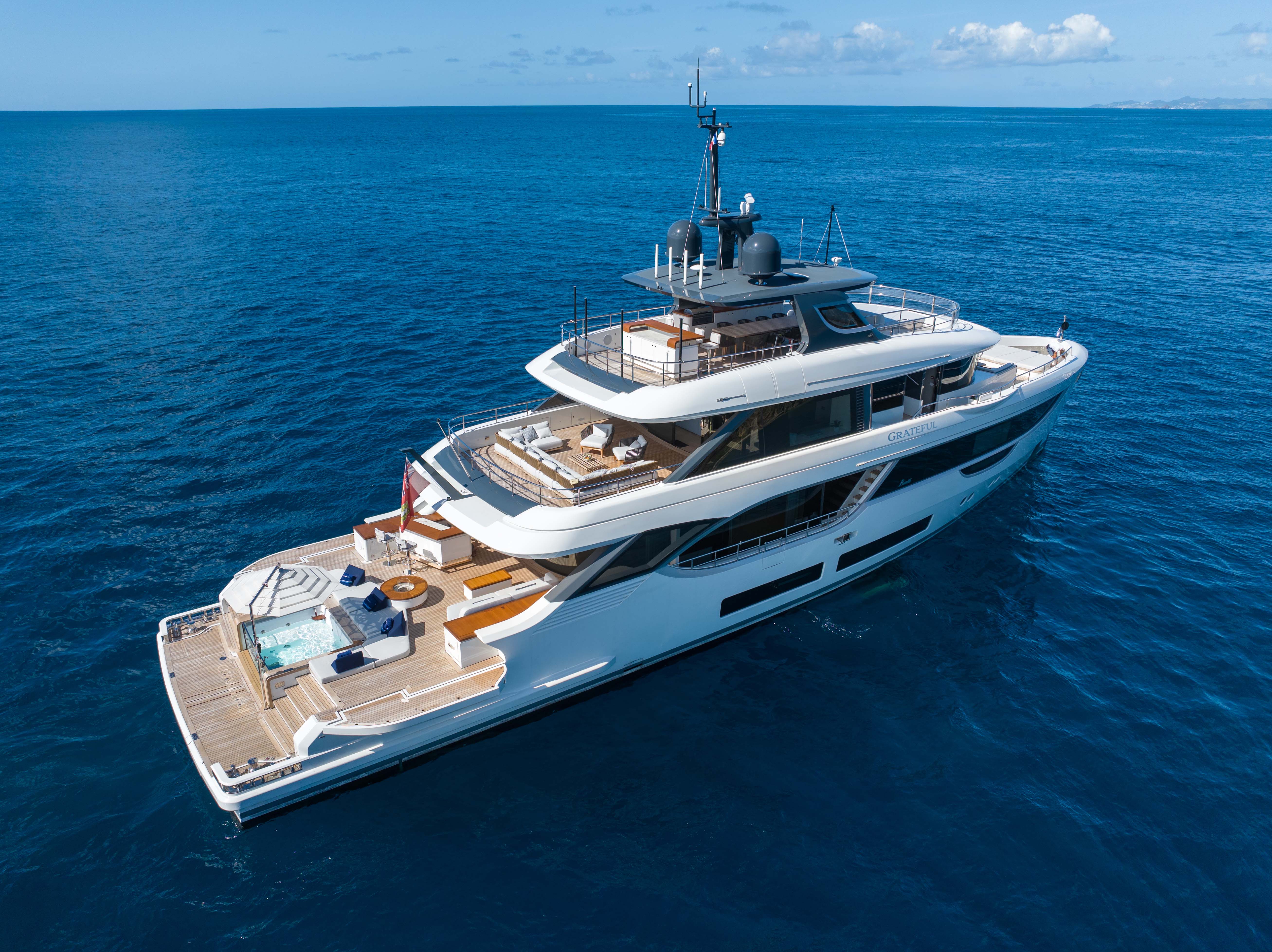 Aboard GRATEFUL a 112ft (34.36m) luxury motor yacht , built by BENETTI in 2023