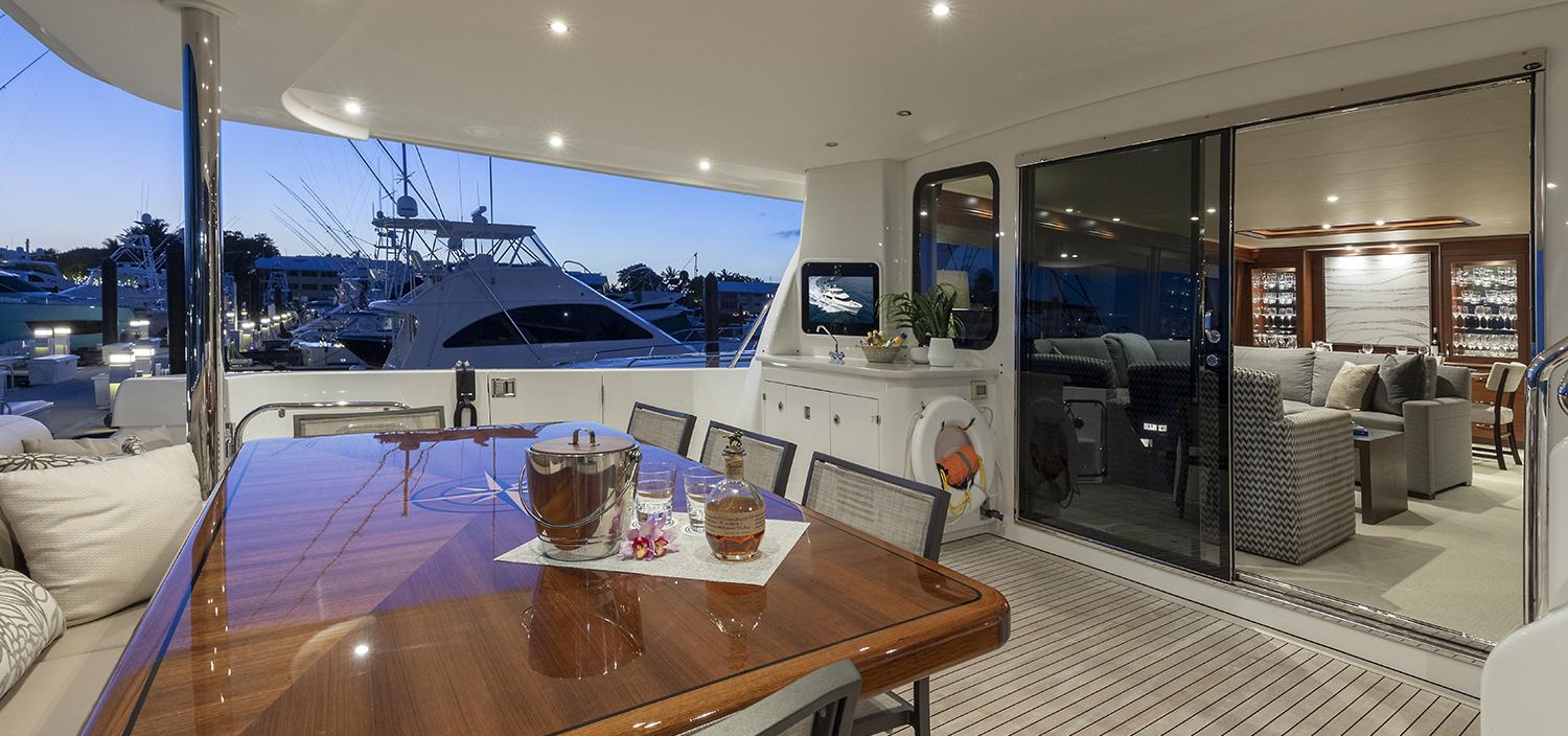 Aboard CHERRY BOMB a 85ft (26.16m) luxury motor yacht , built by PACIFIC MARINER in 2014