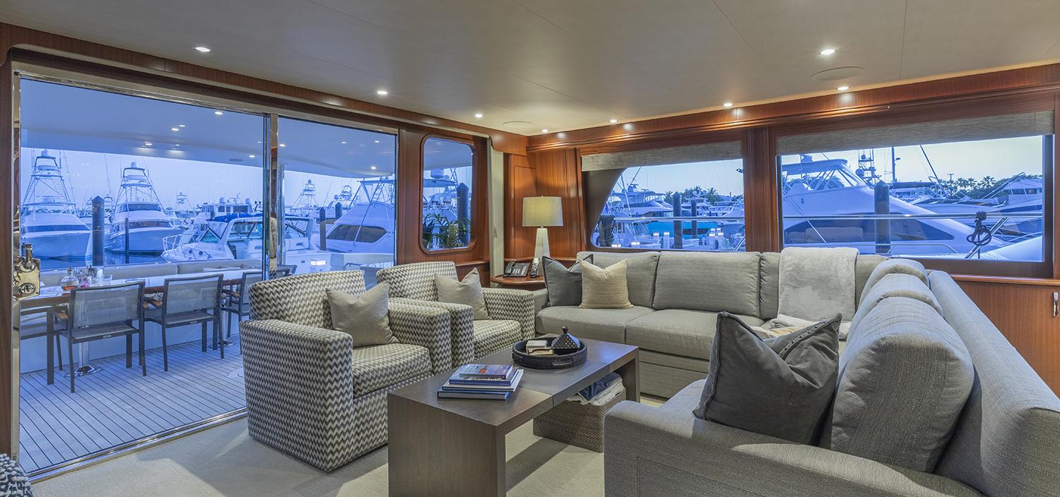 Aboard CHERRY BOMB a 85ft (26.16m) luxury motor yacht , built by PACIFIC MARINER in 2014