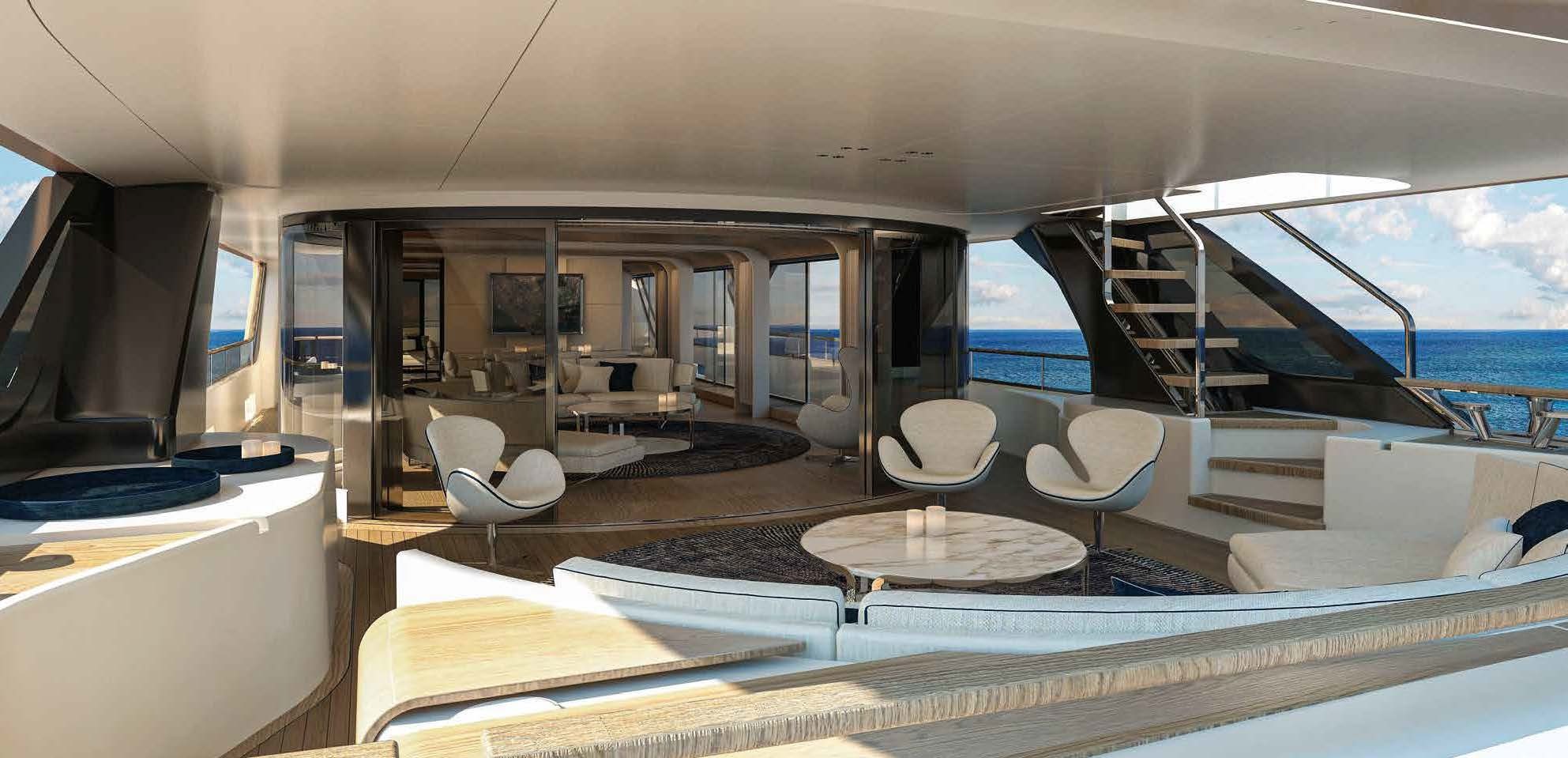 Aboard ALLURIA a 120ft (36.8m) luxury motor yacht for Charter available with Fraser Yachts, built by BENETTI in 2023