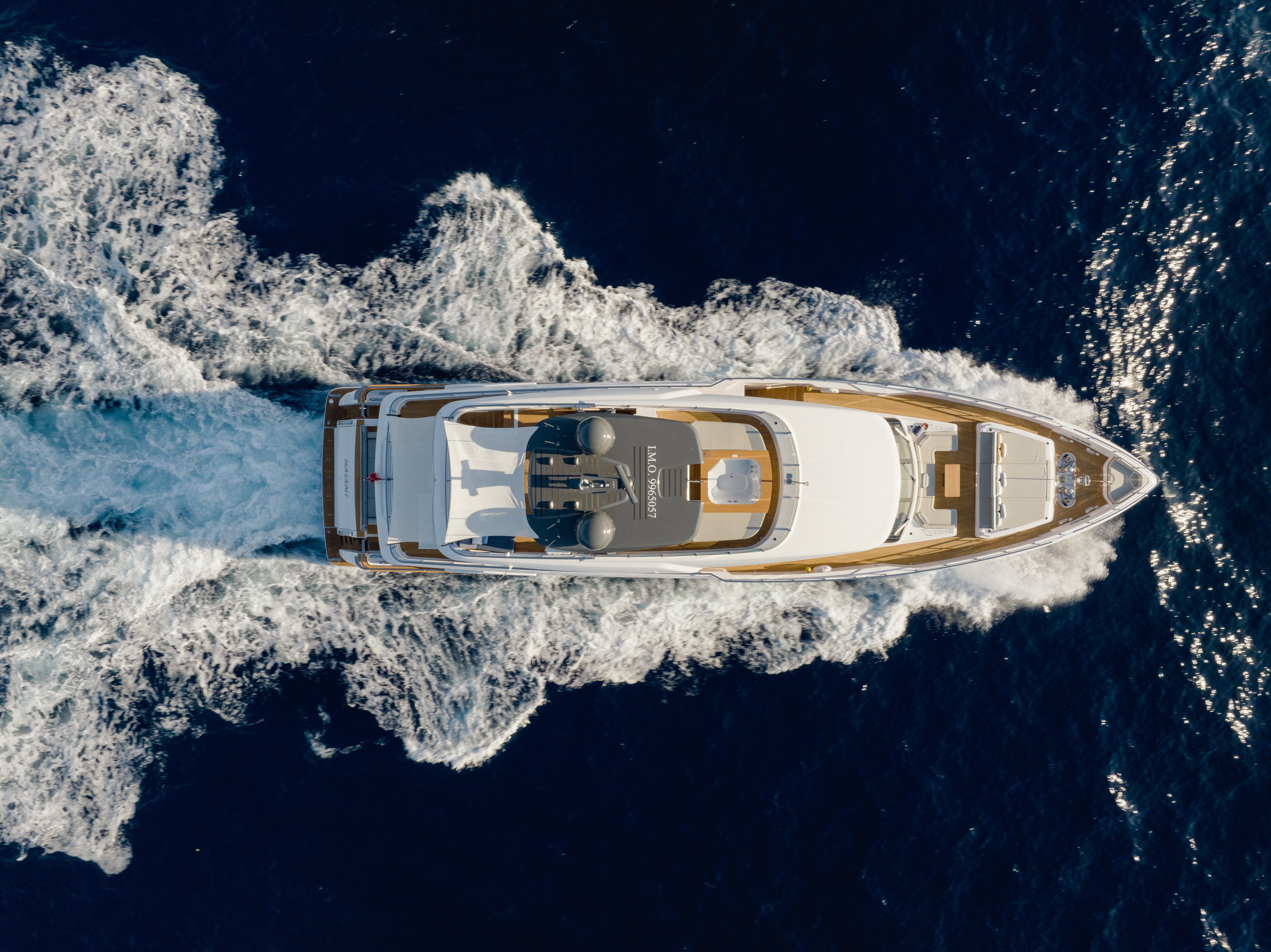 Aboard HAIAMI a 108ft (33m) luxury motor yacht for Charter available with Fraser Yachts, built by FERRETTI CUSTOM LINE in 2022