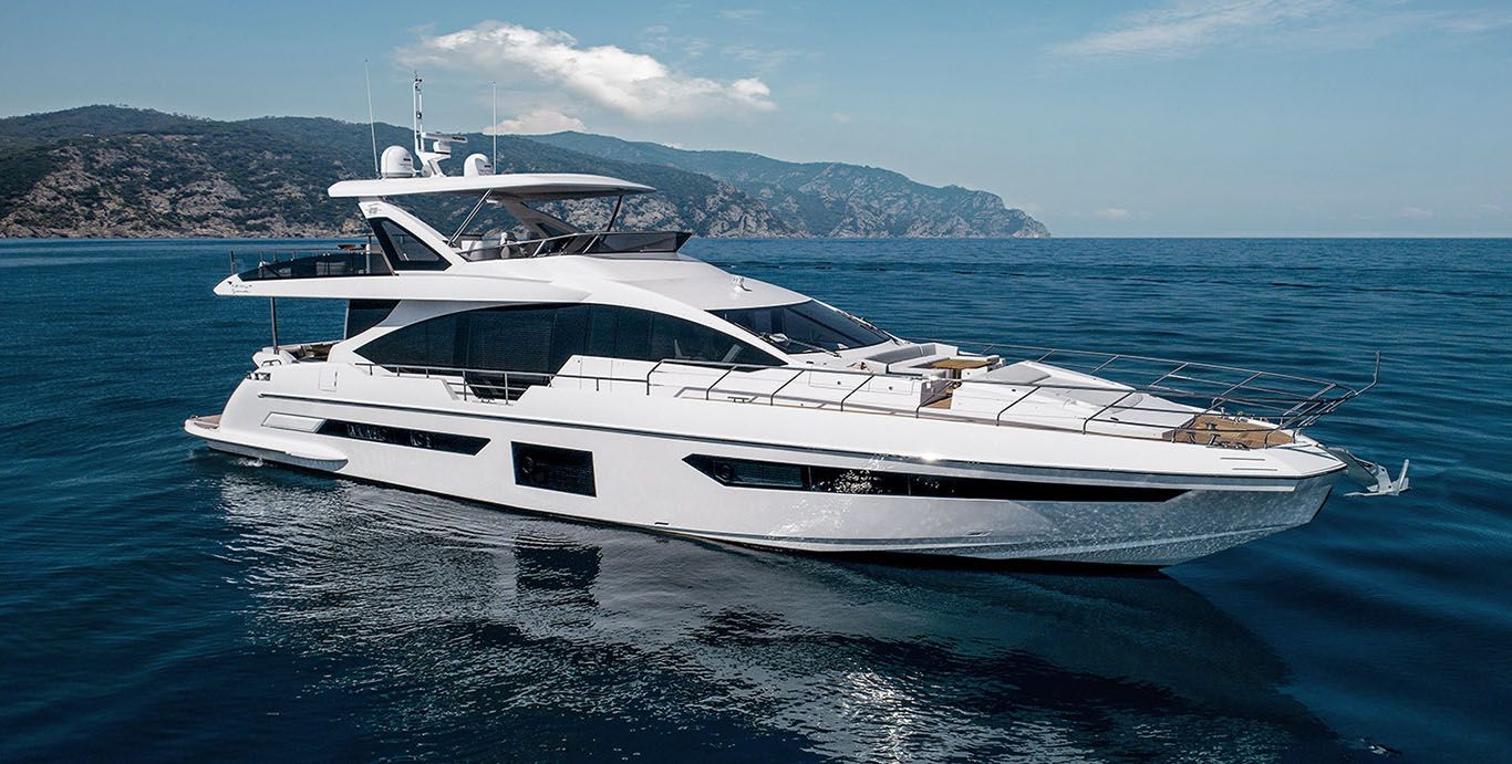 Aboard APARNA a 87ft (26.6m) luxury motor yacht , built by AZIMUT in 2020
