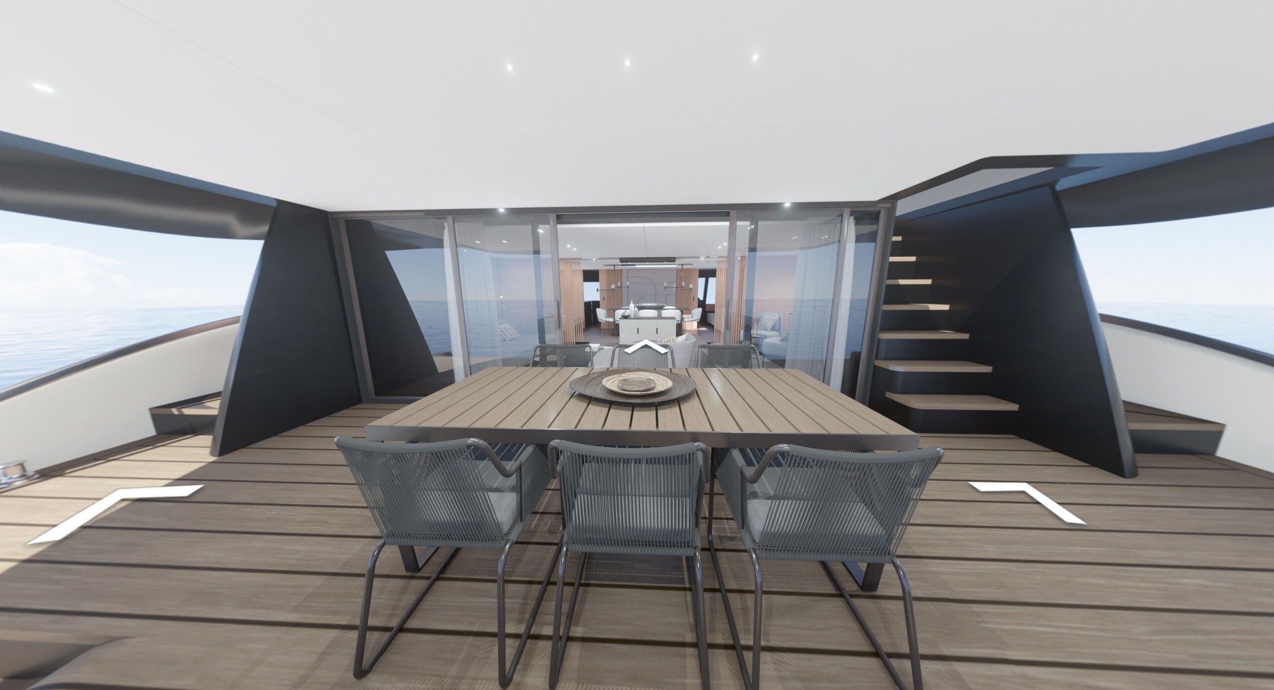 Aboard AQUON ONE a 63ft (19.48m) luxury motor yacht , built by LATITUDE YACHTS in 2023