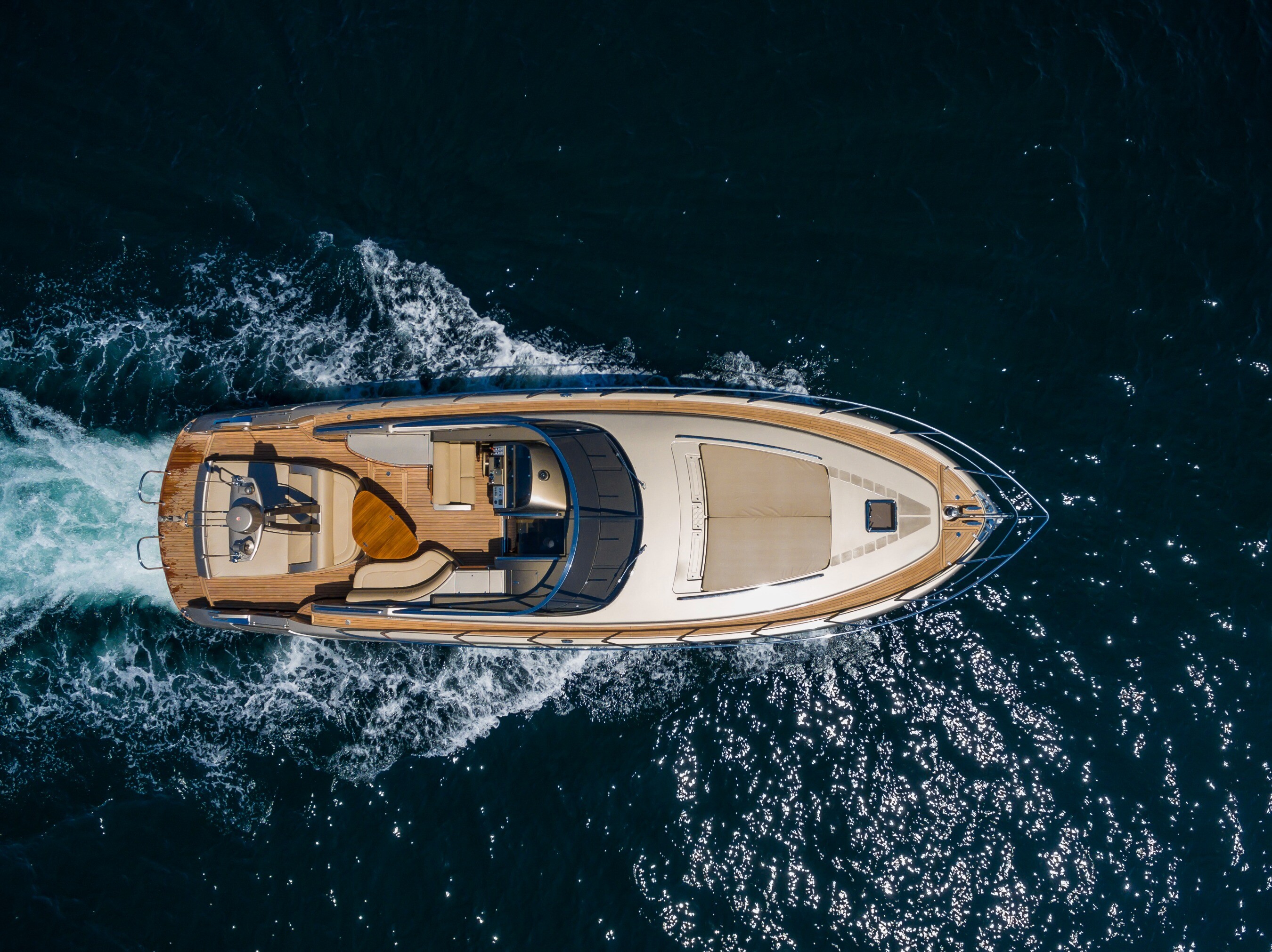 Aboard CIAO a 52ft (16.13m) luxury motor yacht , built by RIVA in 2009