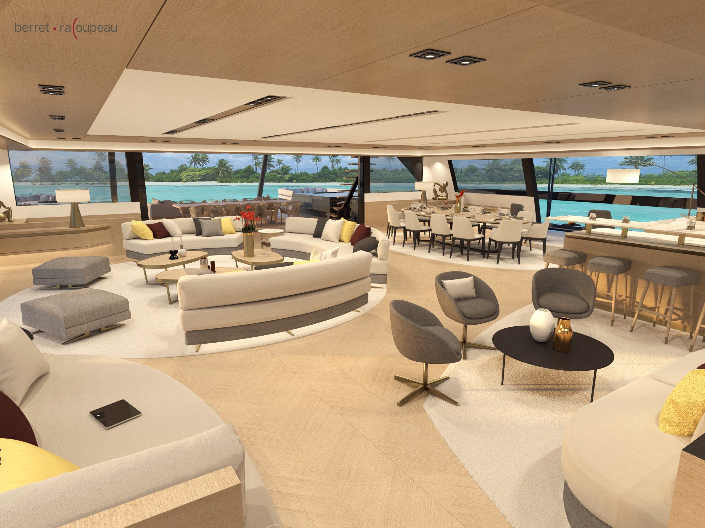 Aboard WIND130' SAILING CATAMARAN a 131ft (40m) luxury sailing yacht , built by CUSTOM BUILT