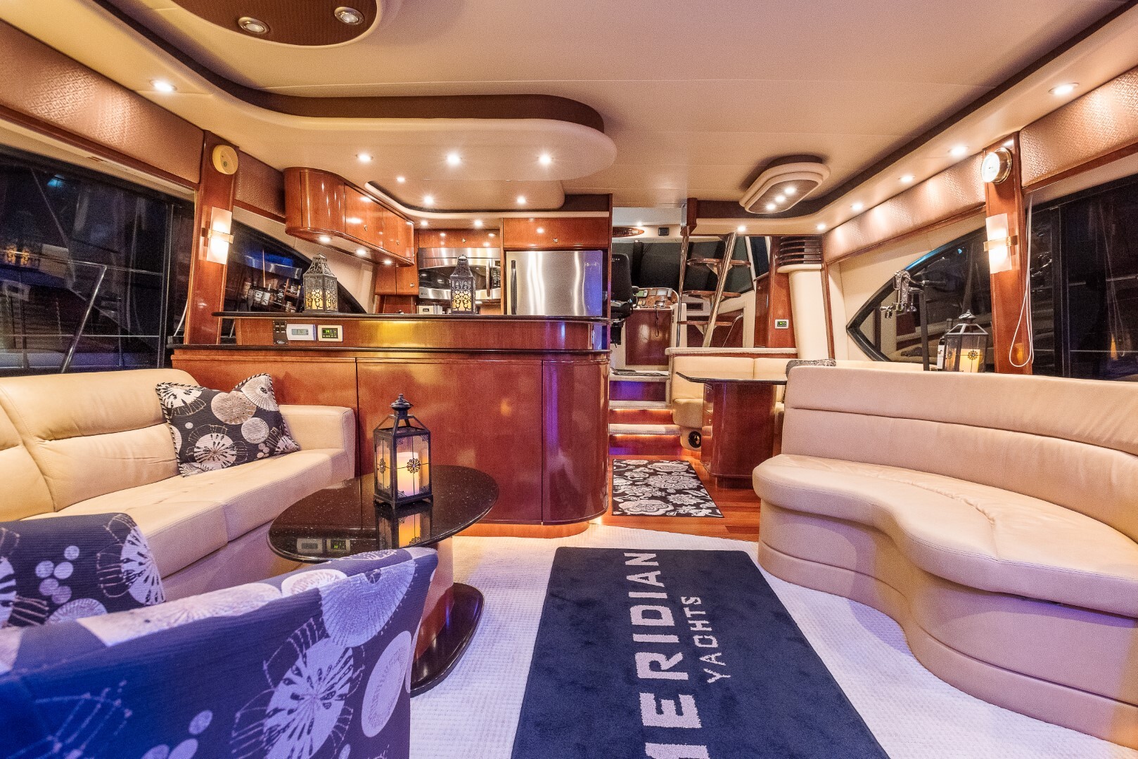 Aboard JANABANANA a 59ft (18.11m) luxury motor yacht for Sale available with Fraser Yachts, built by MERIDIAN in 2008