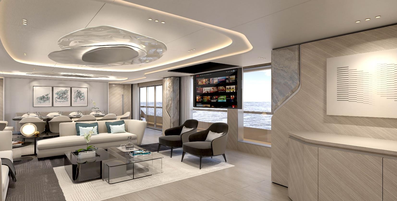 Aboard VIRTUS 47M NB 115 a 155ft (47.29m) luxury motor yacht for Sale available with Fraser Yachts, built by MENGI YAY in 2026