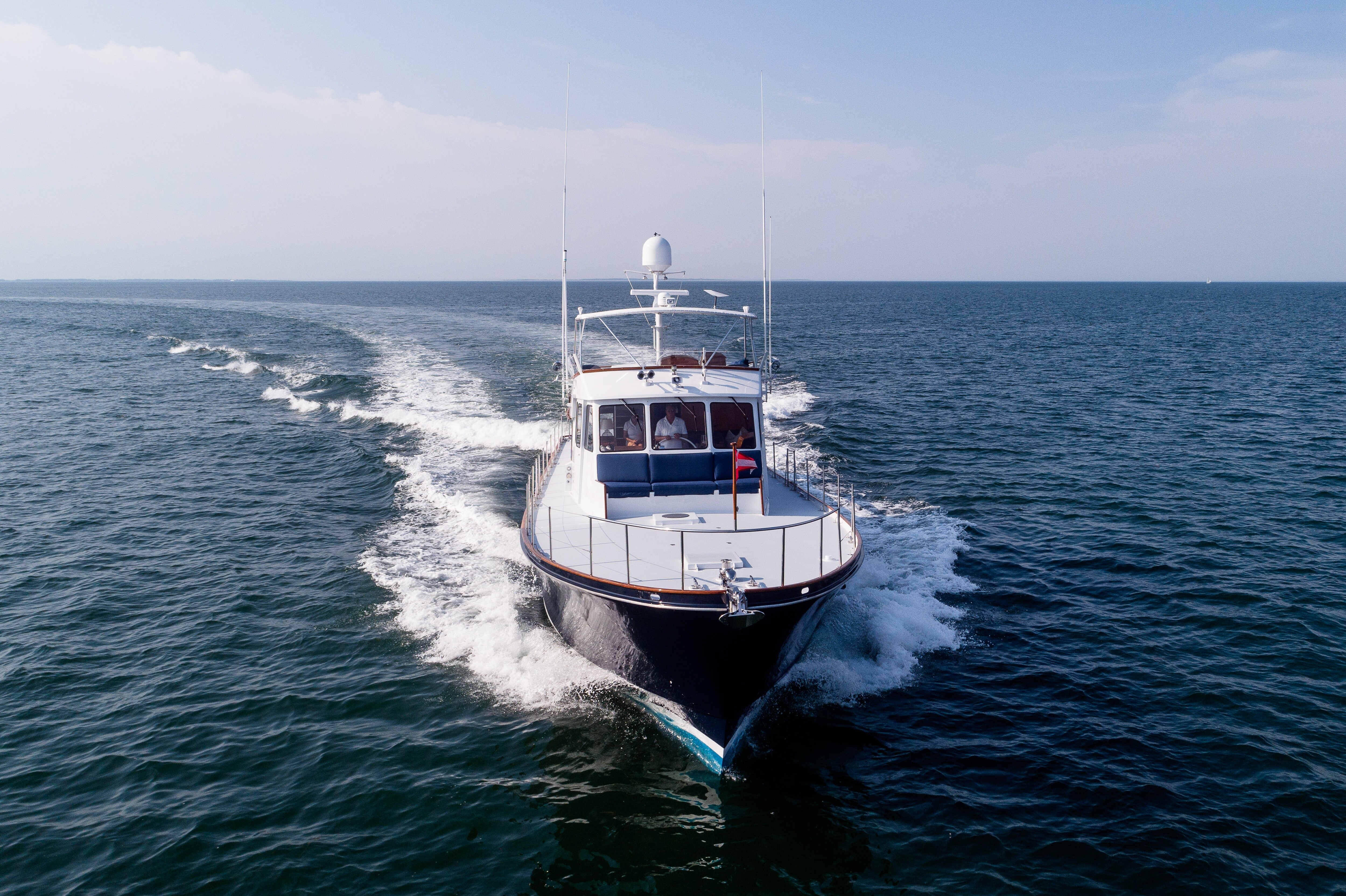 Aboard OBLIVIOUS a 70ft (21.34m) luxury motor yacht , built by DERECKTOR in 1973
