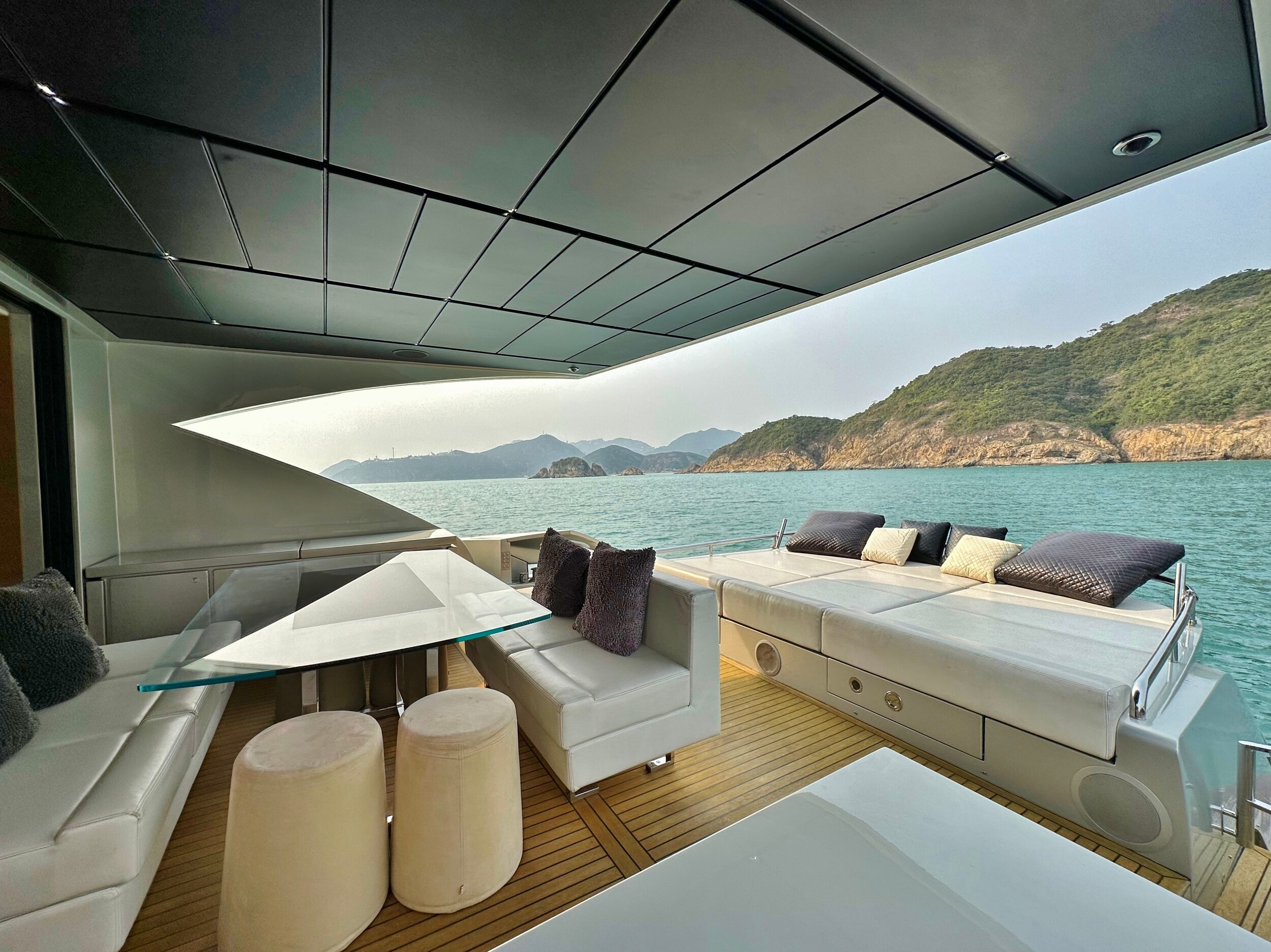Aboard SUPER VELOCE a 92ft (28.04m) luxury motor yacht , built by PERSHING in 2011