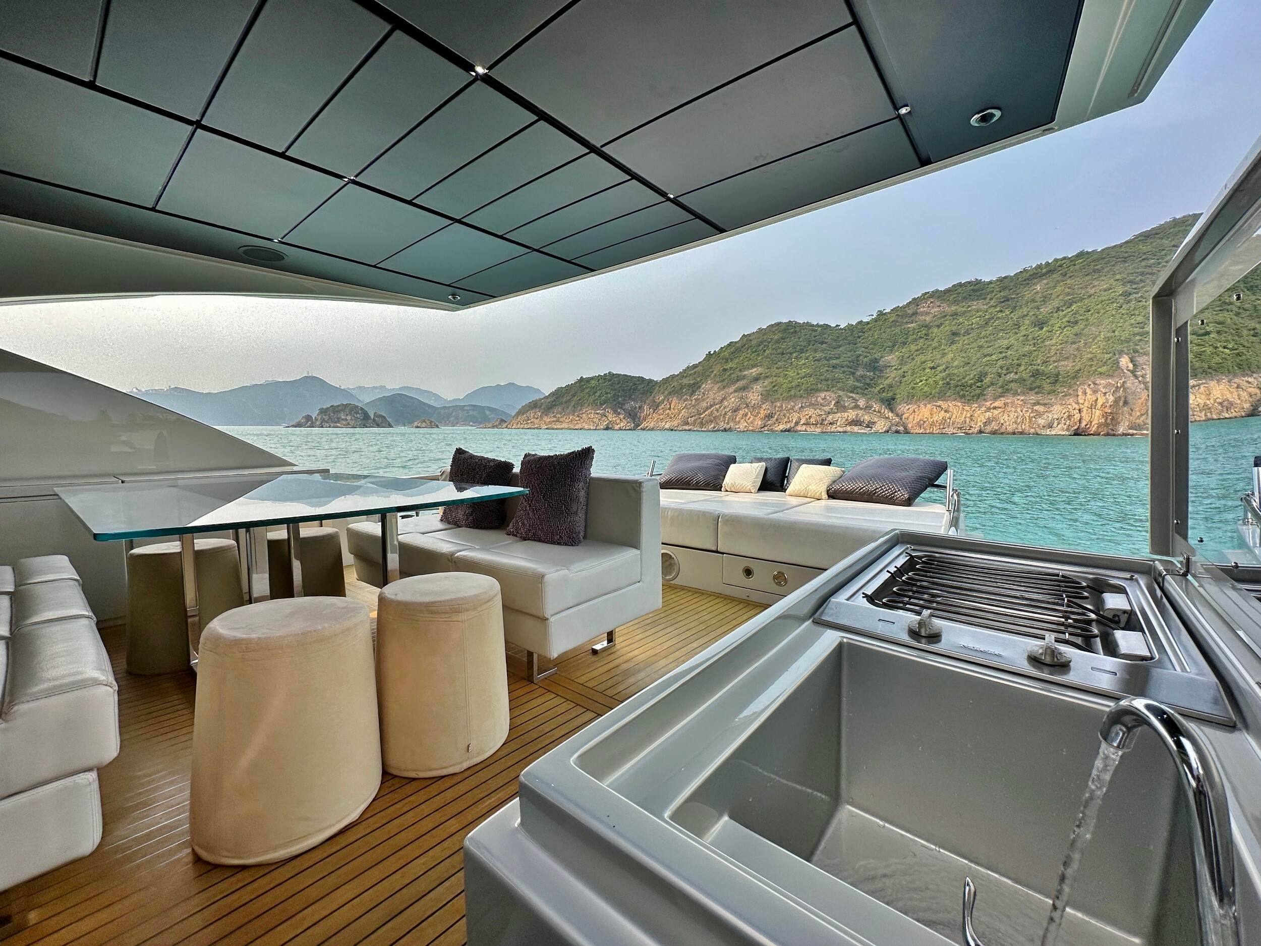 Aboard SUPER VELOCE a 92ft (28.04m) luxury motor yacht , built by PERSHING in 2011