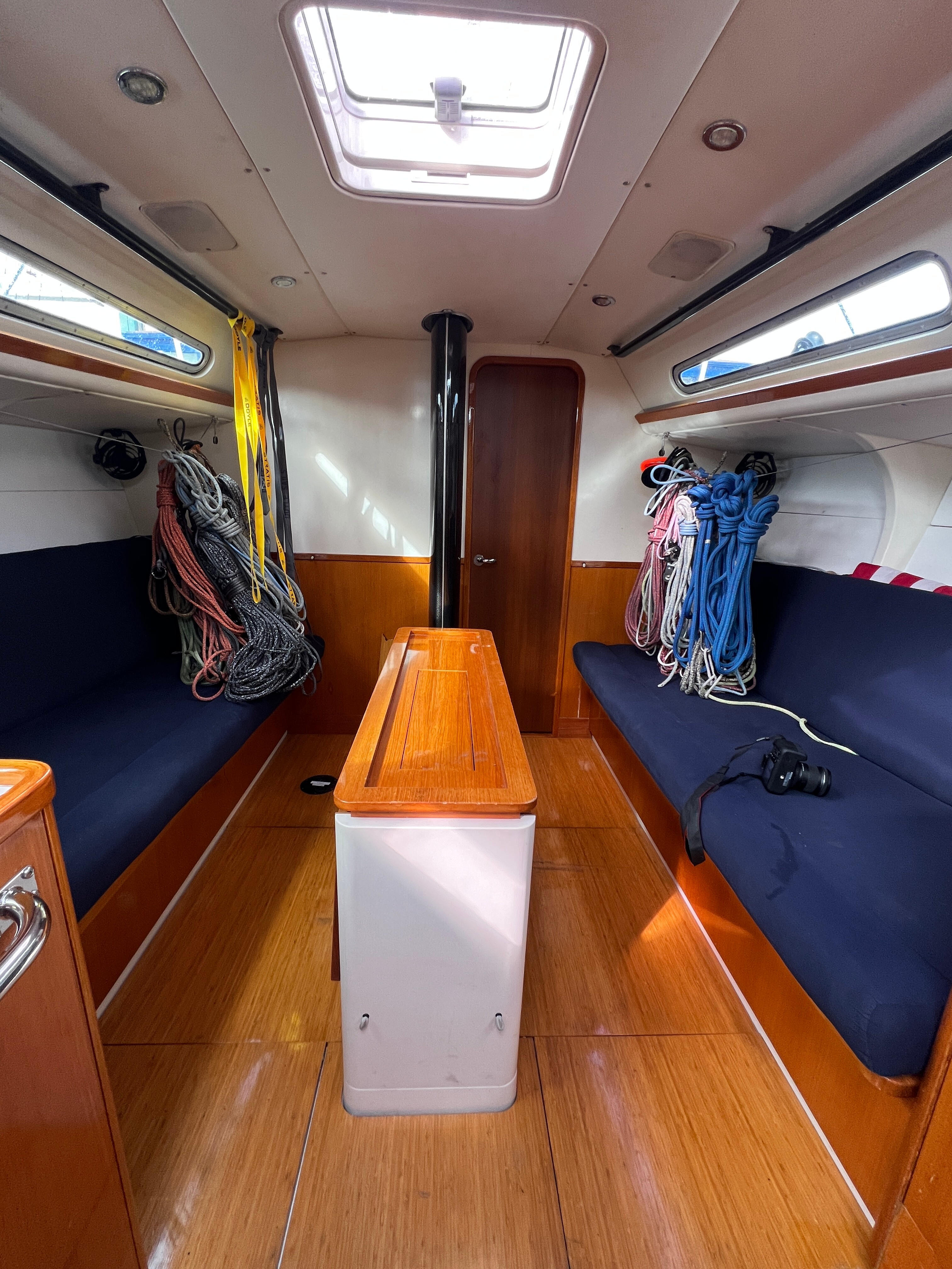 Aboard ELUSIVE a 42ft (12.95m) luxury sailing yacht for Sale available with Fraser Yachts, built by NAUTOR’S SWAN in 2007