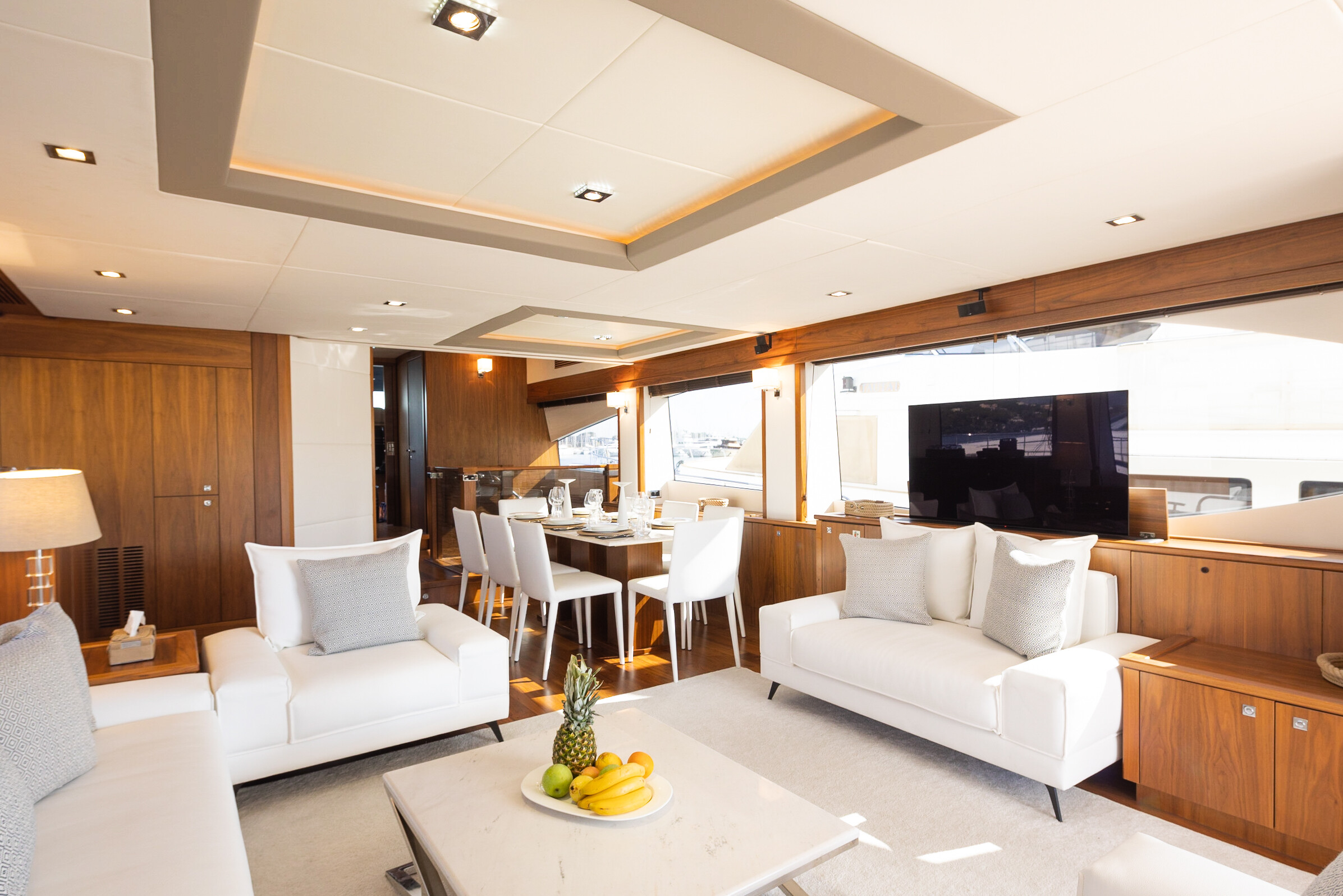 Aboard SHINE a 78ft (24m) luxury motor yacht for Charter available with Fraser Yachts, built by SUNSEEKER in 2012