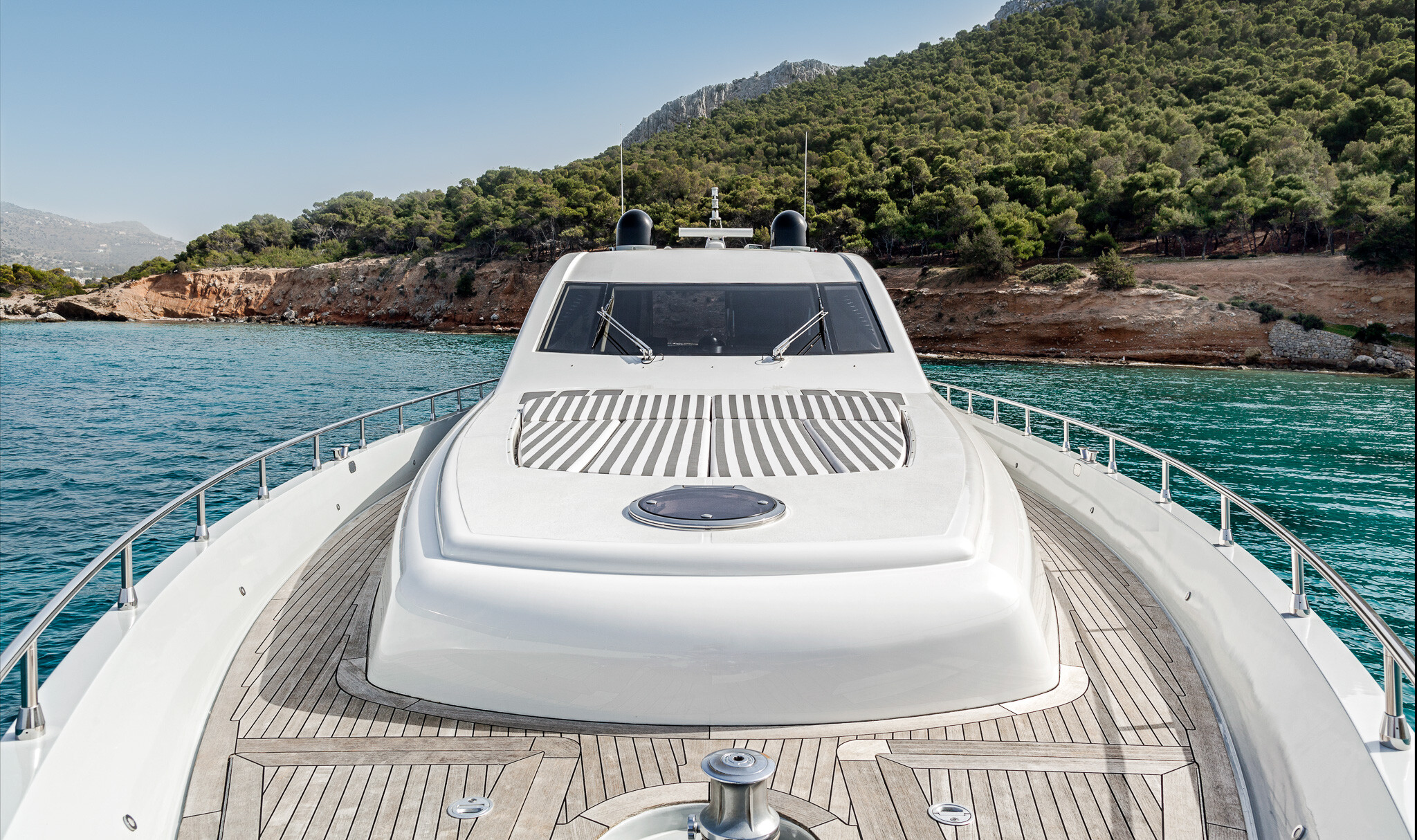 Aboard CORNELIA a 73ft (22.38m) luxury motor yacht for Charter available with Fraser Yachts, built by ALFAMARINE in 2007