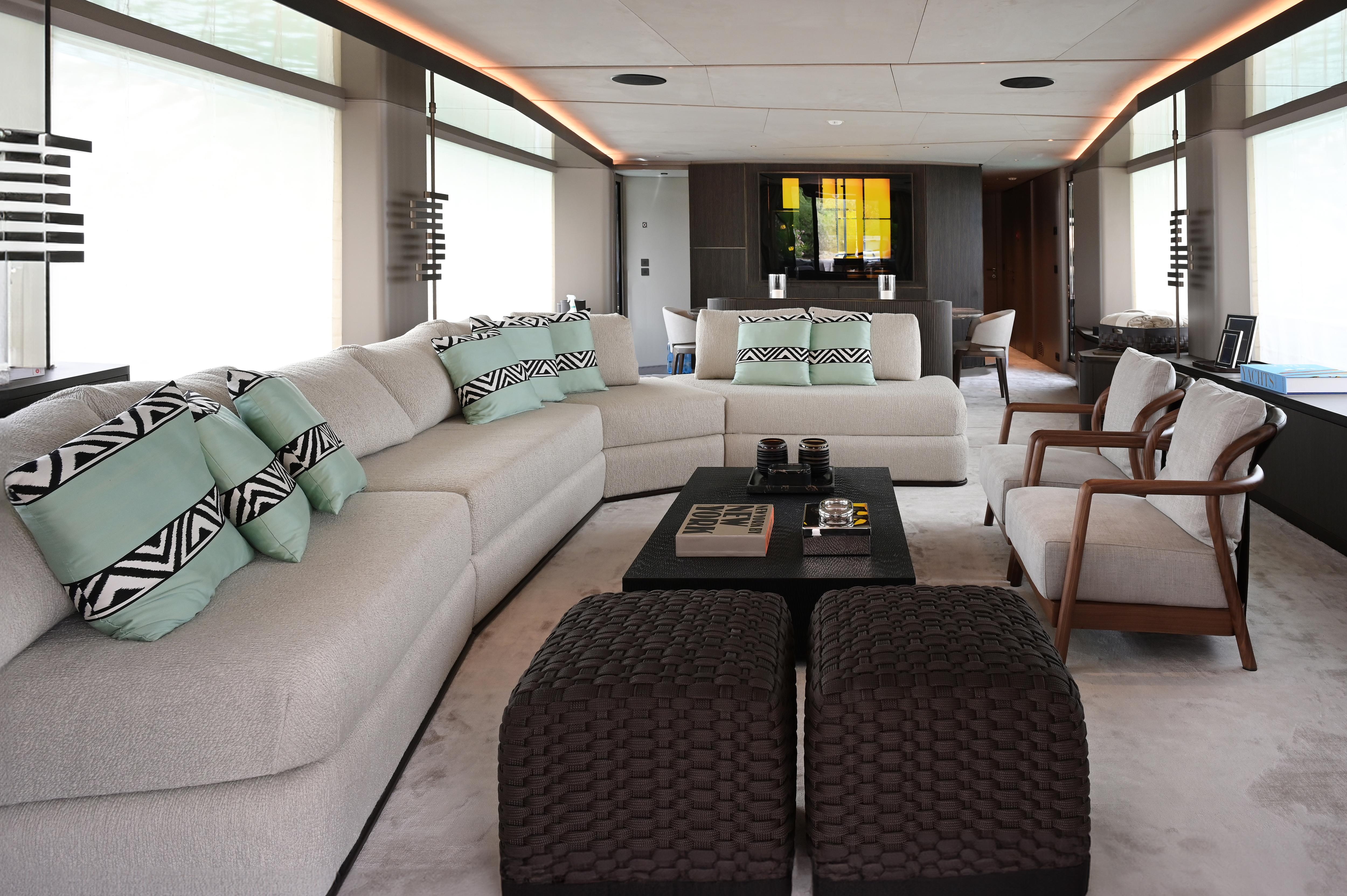 Aboard ALMA III a 97ft (29.63m) luxury motor yacht for Charter available with Fraser Yachts, built by AZIMUT in 2024
