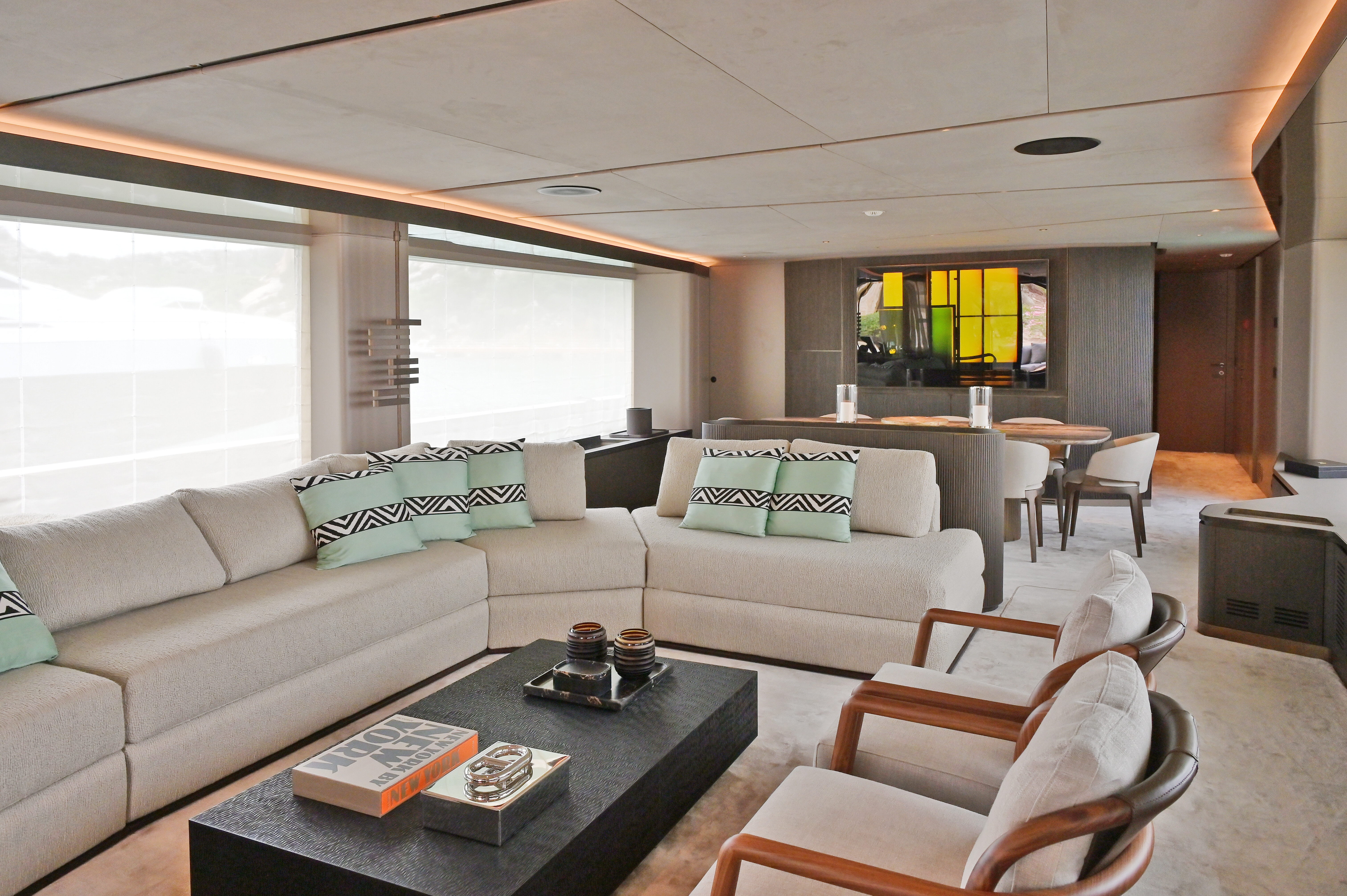 Aboard ALMA III a 97ft (29.63m) luxury motor yacht for Charter available with Fraser Yachts, built by AZIMUT in 2024