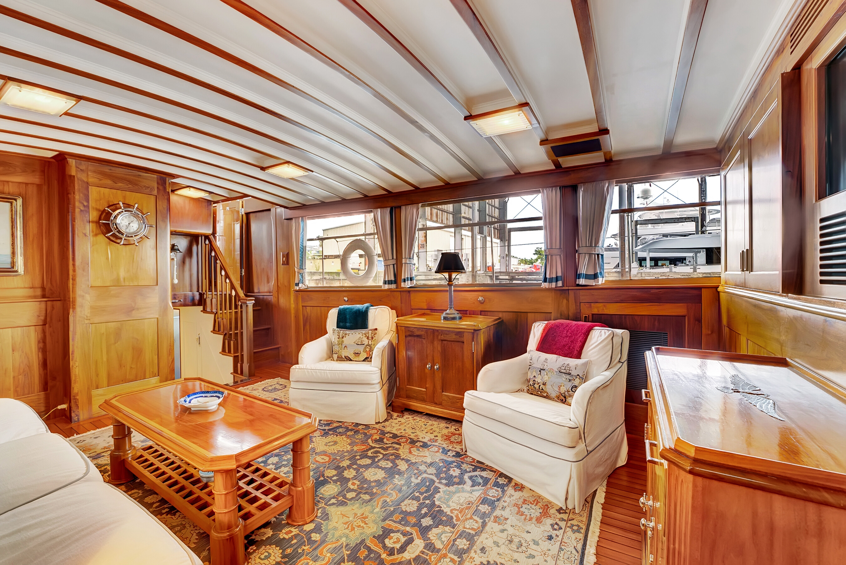 Aboard EAGLE a 68ft (20.73m) luxury motor yacht for Sale available with Fraser Yachts, built by TRUMPY YACHTS in 1960
