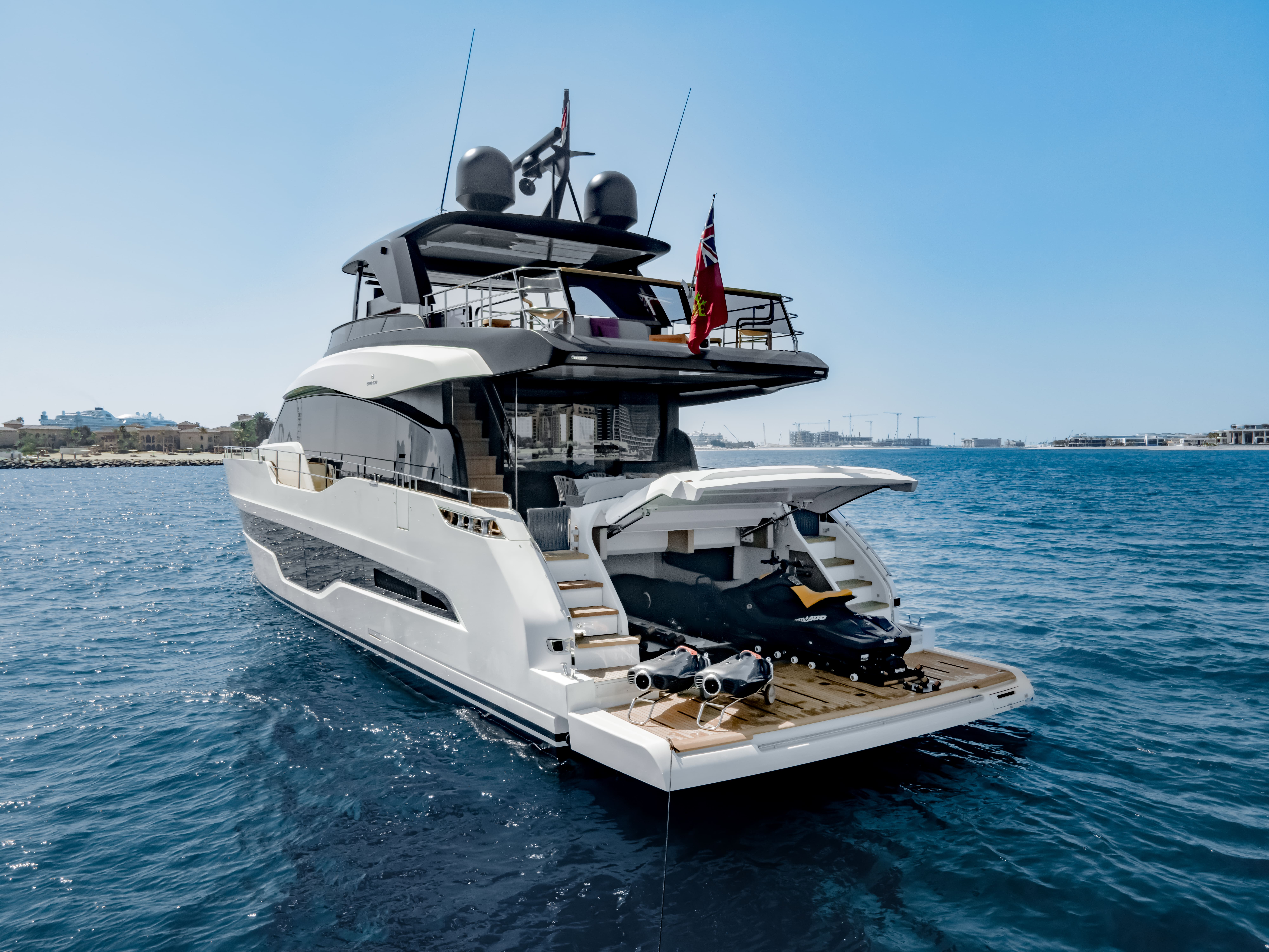 Aboard MOSHE a 76ft (23.26m) luxury motor yacht for Sale available with Fraser Yachts, built by CRANCHI in 2021