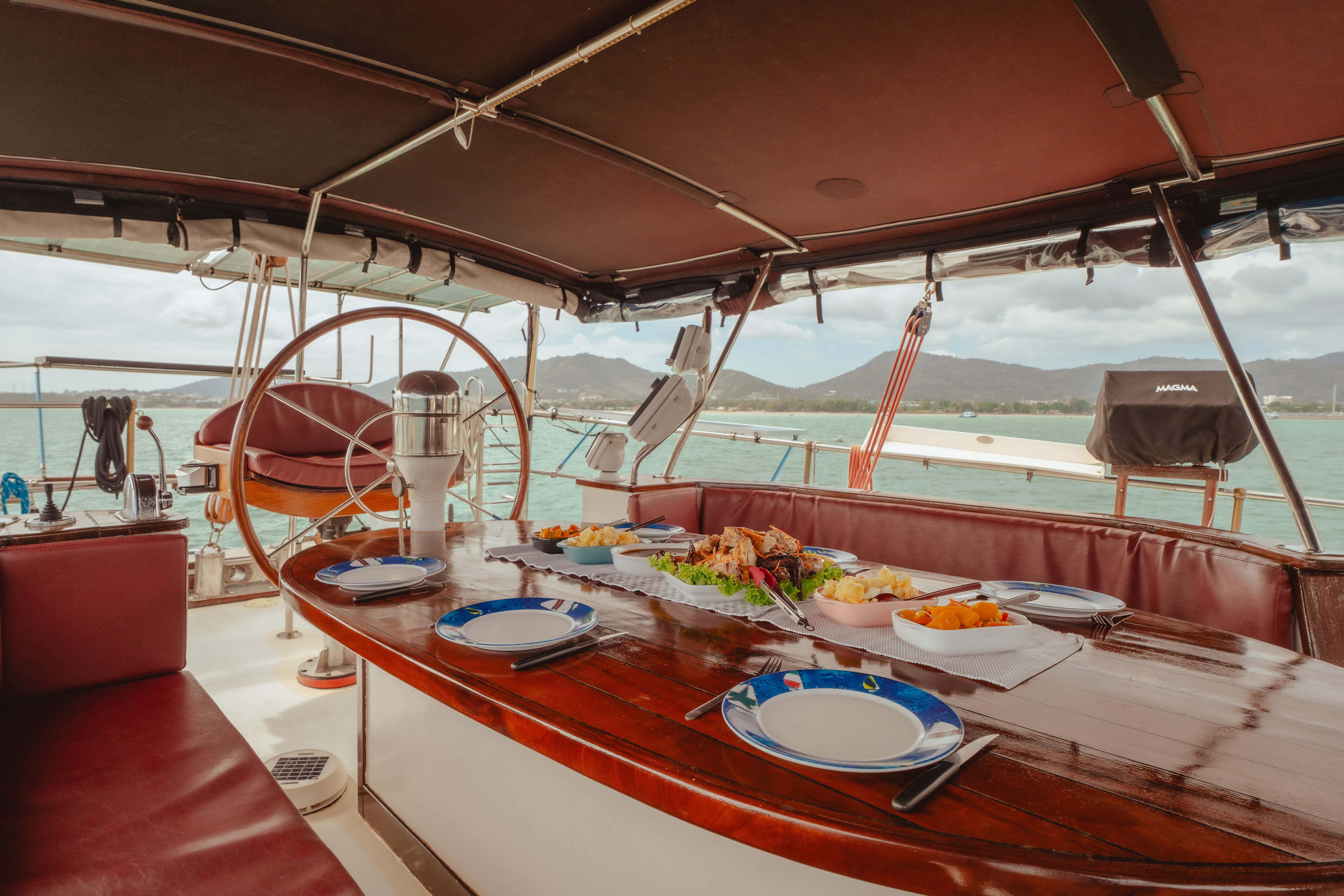 Aboard SJOSTROM a 96ft (29.26m) luxury sailing yacht for Sale available with Fraser Yachts, built by RICHMOND BOATWORKS USA in 2013
