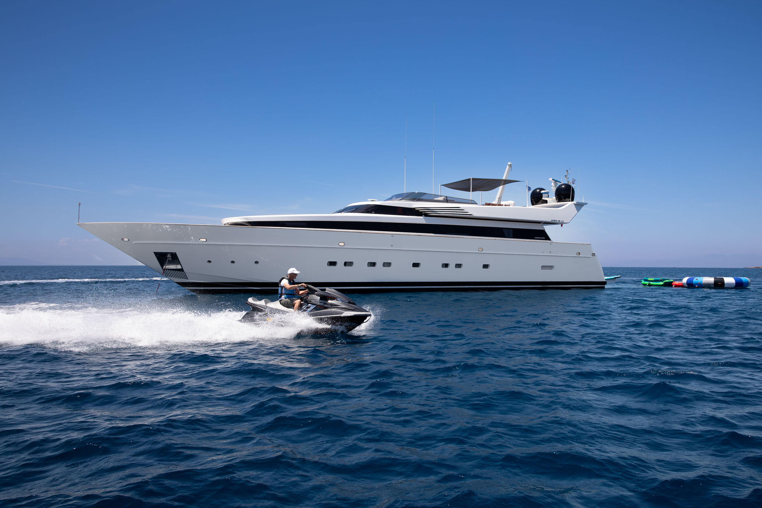 Aboard ENERGY a 110ft (33.6m) luxury motor yacht for Charter available with Fraser Yachts, built by CANTIERI DI PISA in 2001