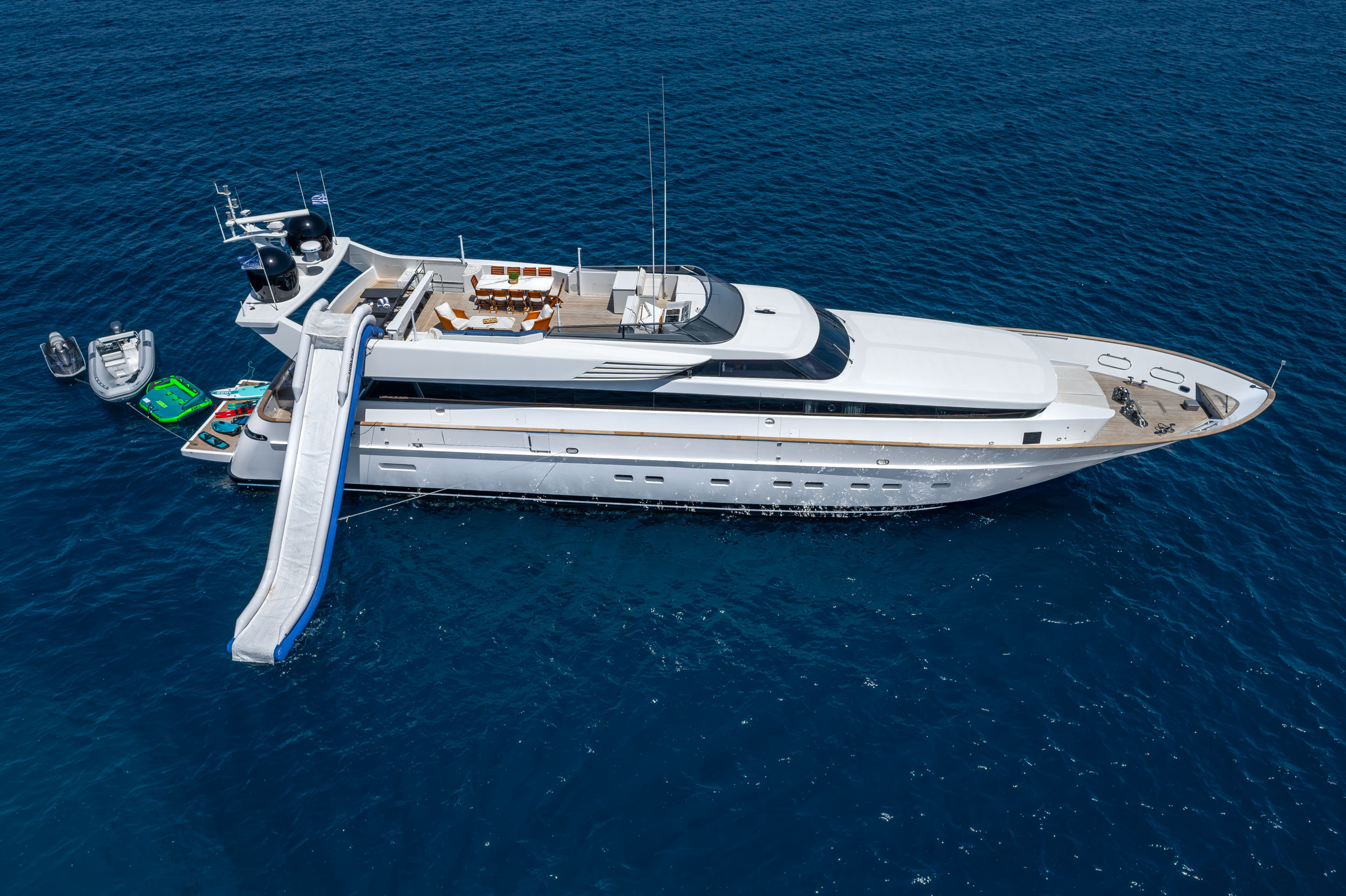 Aboard ENERGY a 110ft (33.6m) luxury motor yacht for Charter available with Fraser Yachts, built by CANTIERI DI PISA in 2001