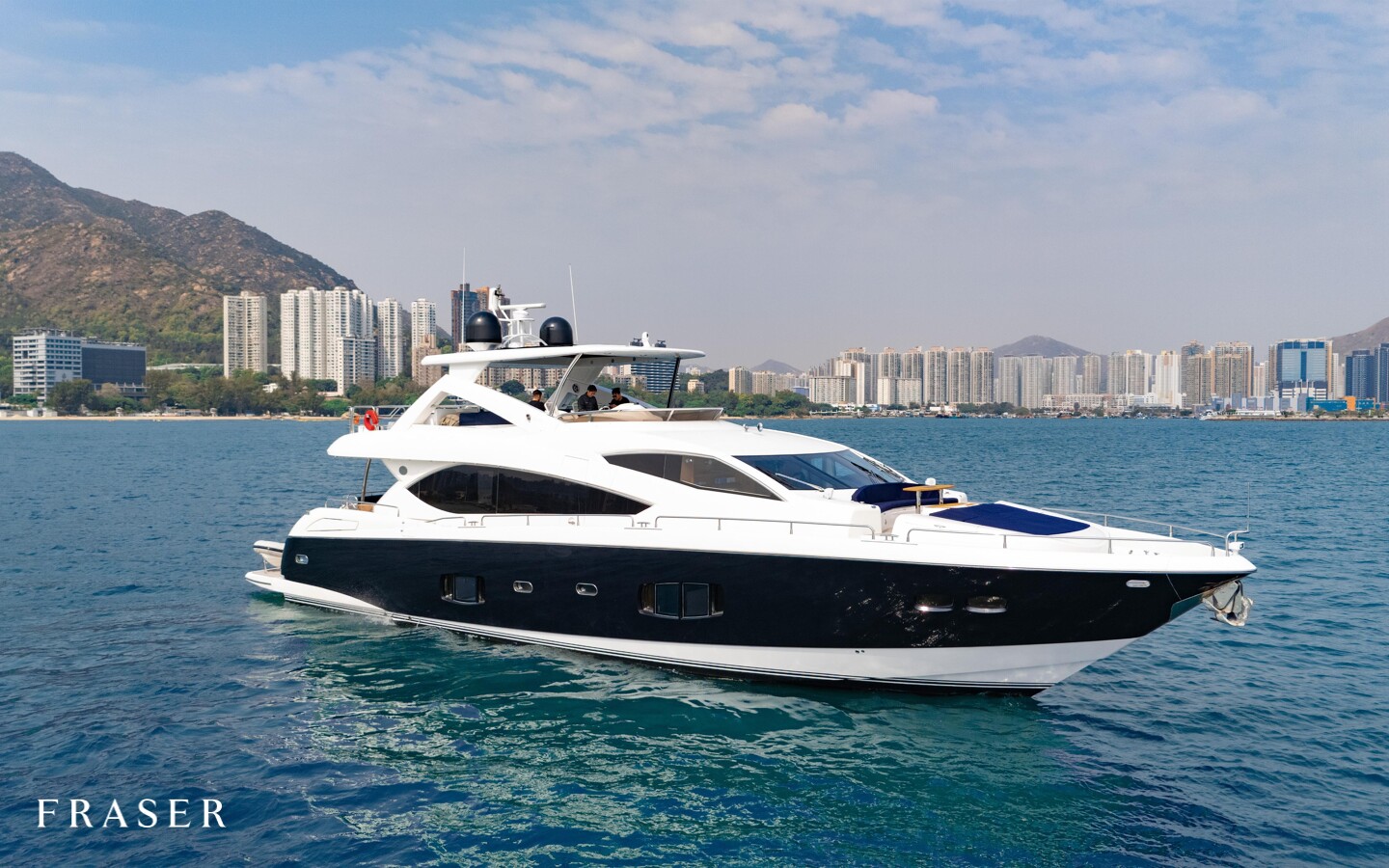 ACE motor yacht  by Fraser Yachts, built by SUNSEEKER