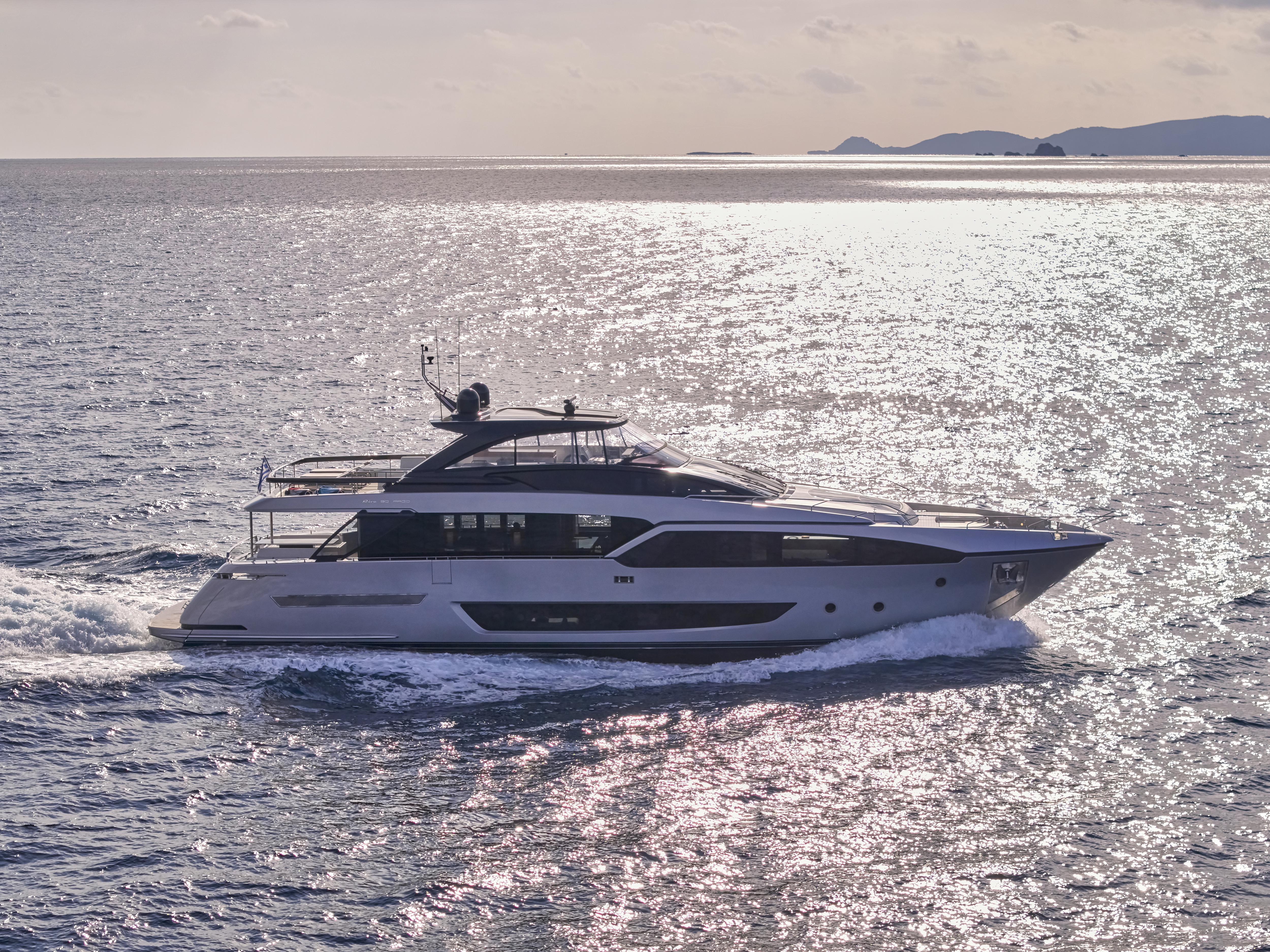 On board SYLIA motor yacht for Charter with Fraser Yachts, built by RIVA 28.49 meters long