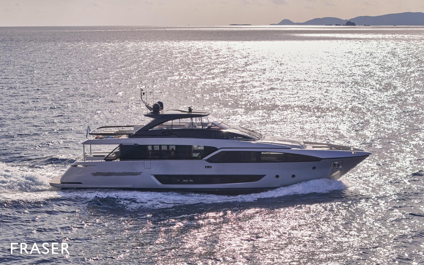 On board SYLIA motor yacht for Charter with Fraser Yachts, built by RIVA 28.49 meters long