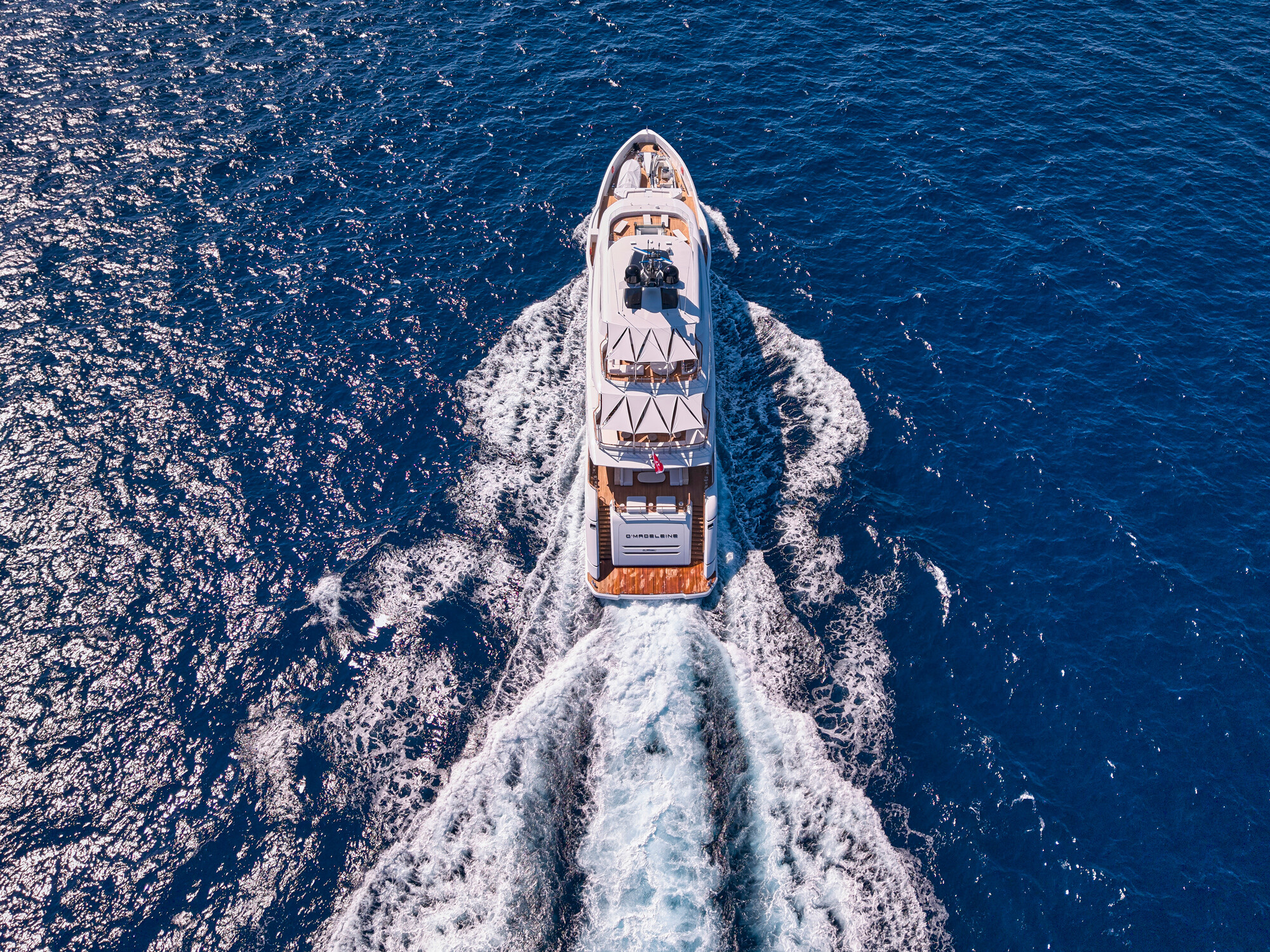 O'MADELEINE motor yacht for Charter by Fraser Yachts, built by GOLDEN YACHTS