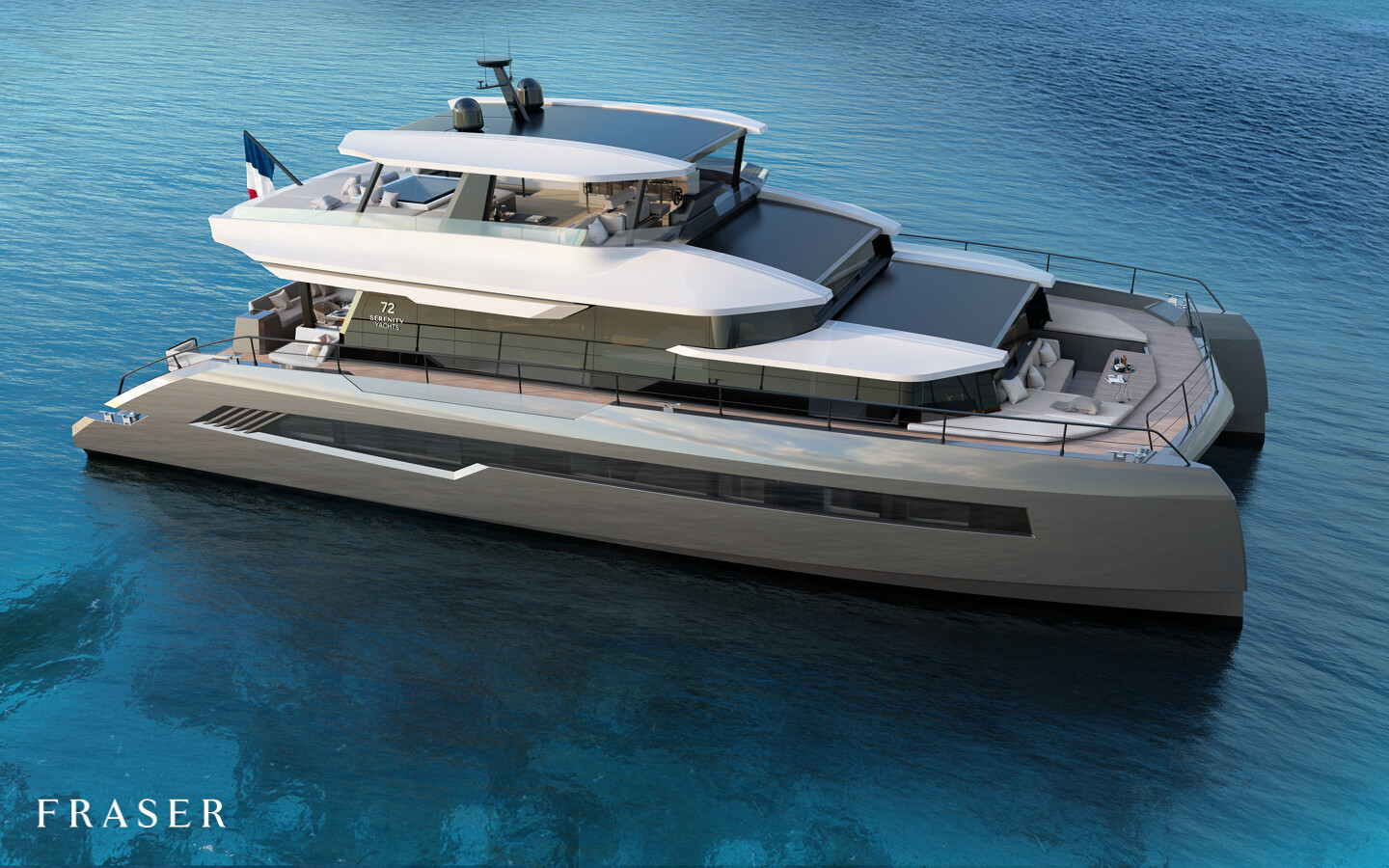 SERENITY 72 motor yacht  by Fraser Yachts, built by SERENITY YACHTS