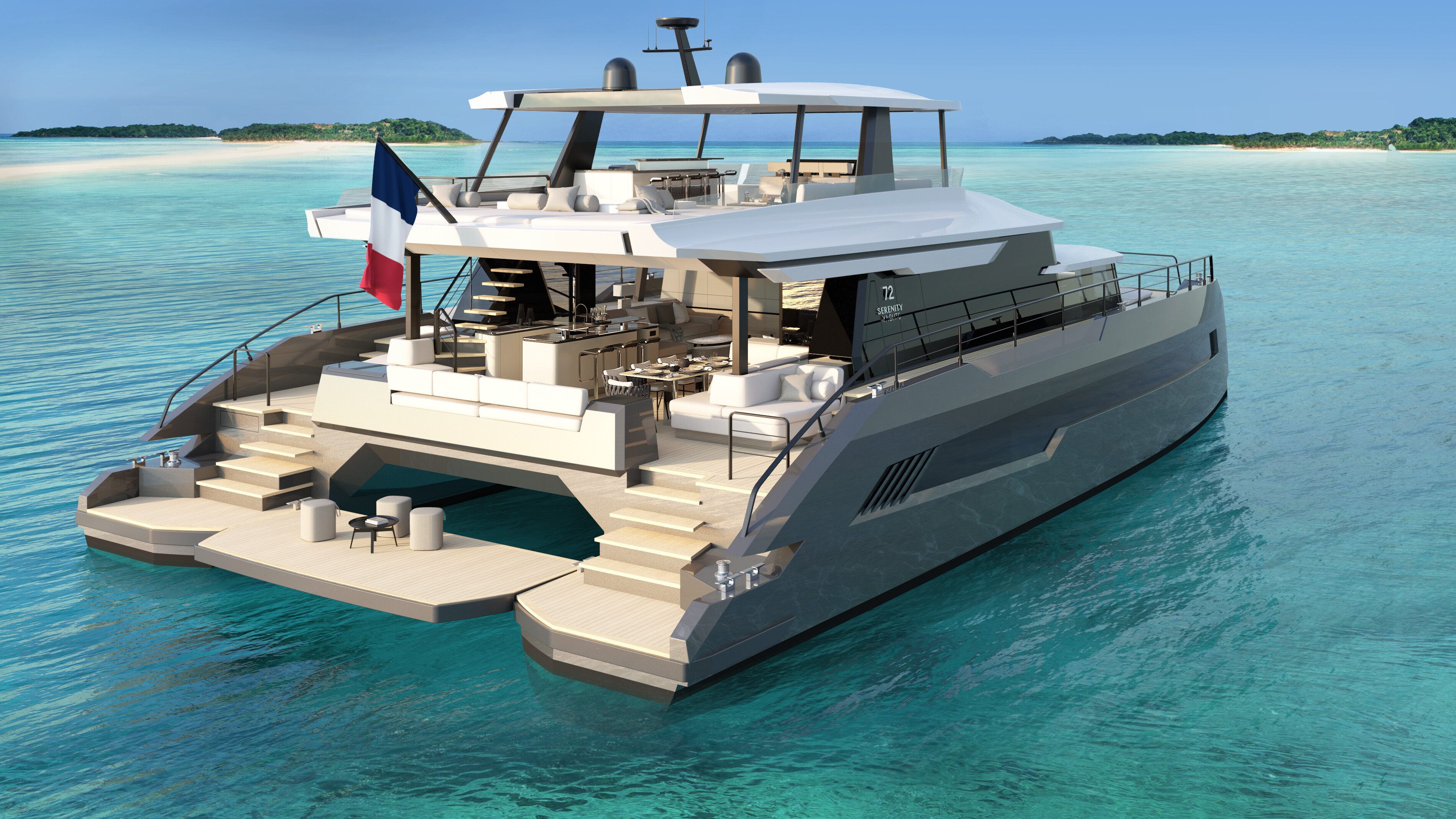 SERENITY 72 motor yacht  by Fraser Yachts, built by SERENITY YACHTS