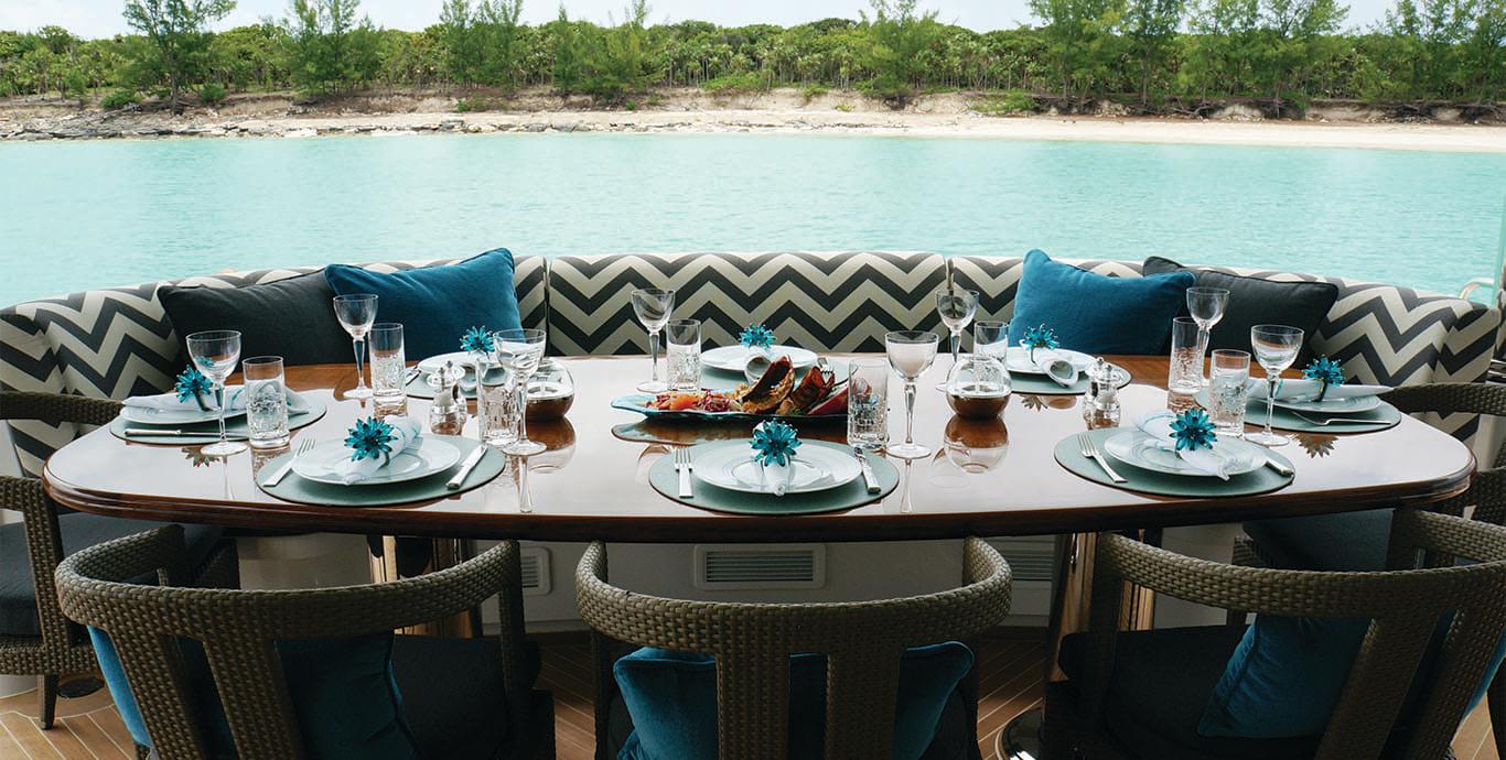 Aboard FINISH LINE a 120ft (36.58m) luxury motor yacht , built by TRINITY YACHTS in 2013