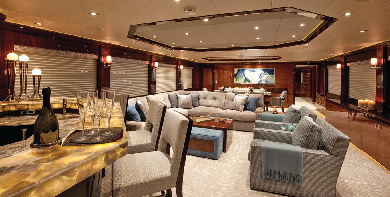 Aboard FINISH LINE a 120ft (36.58m) luxury motor yacht , built by TRINITY YACHTS in 2013