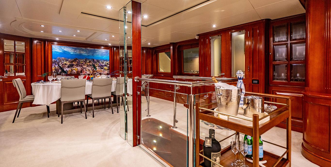 Aboard HEAVEN CAN WAIT a 115ft (35.05m) luxury motor yacht for Charter available with Fraser Yachts, built by BENETTI in 2006