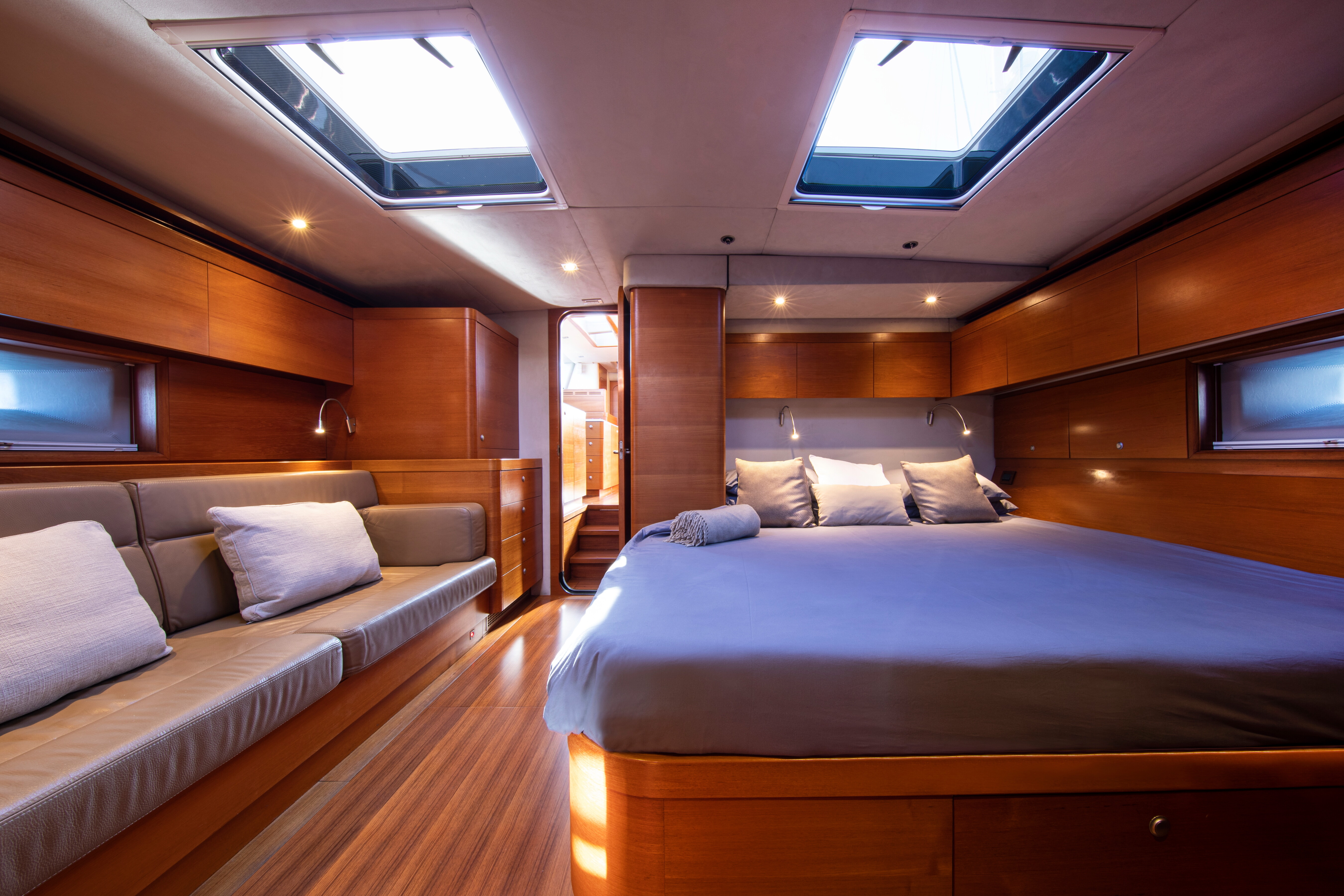Aboard GEOMETRY a ft (21.95m) luxury sailing yacht , built by SEAWAY in 2009