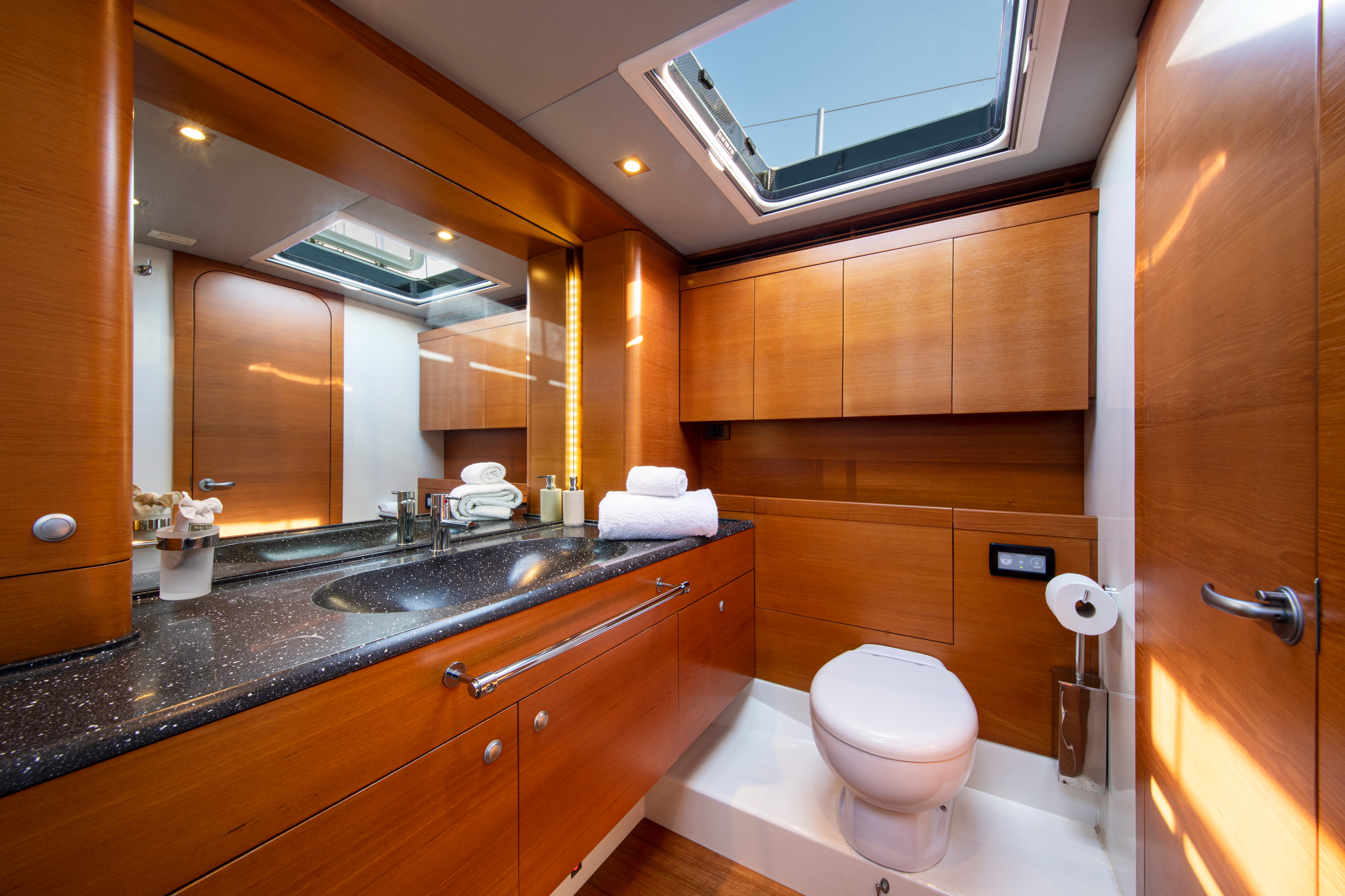 Aboard GEOMETRY a ft (21.95m) luxury sailing yacht , built by SEAWAY in 2009