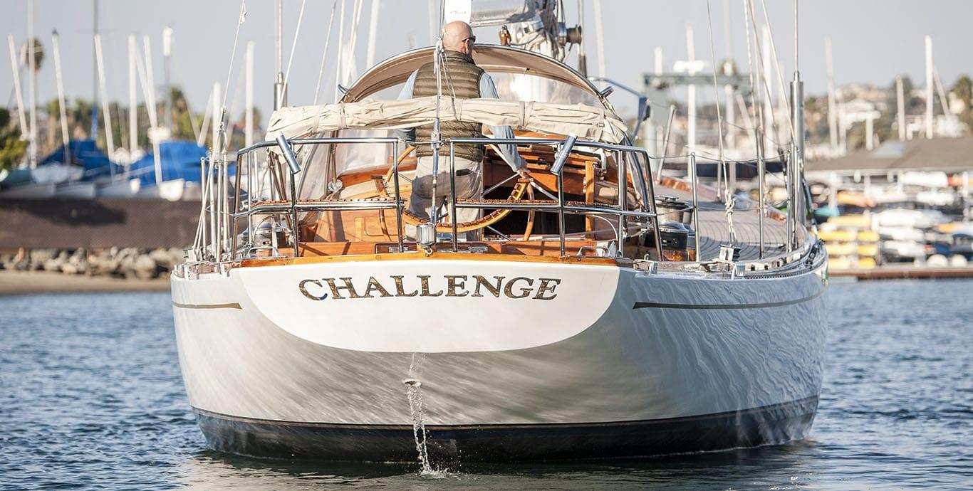 Aboard CHALLENGE a 63ft (19.35m) luxury sailing yacht , built by SPARKMAN & STEPHENS in 1963