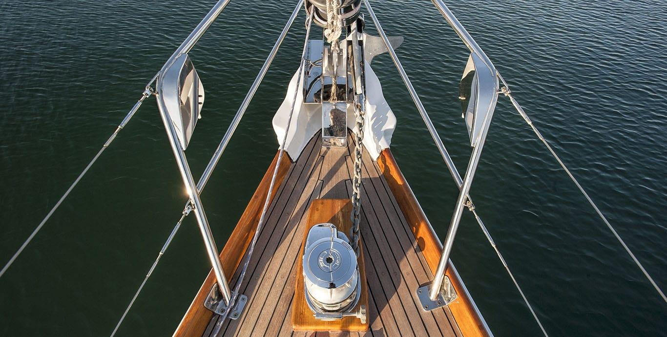 Aboard CHALLENGE a 63ft (19.35m) luxury sailing yacht , built by SPARKMAN & STEPHENS in 1963