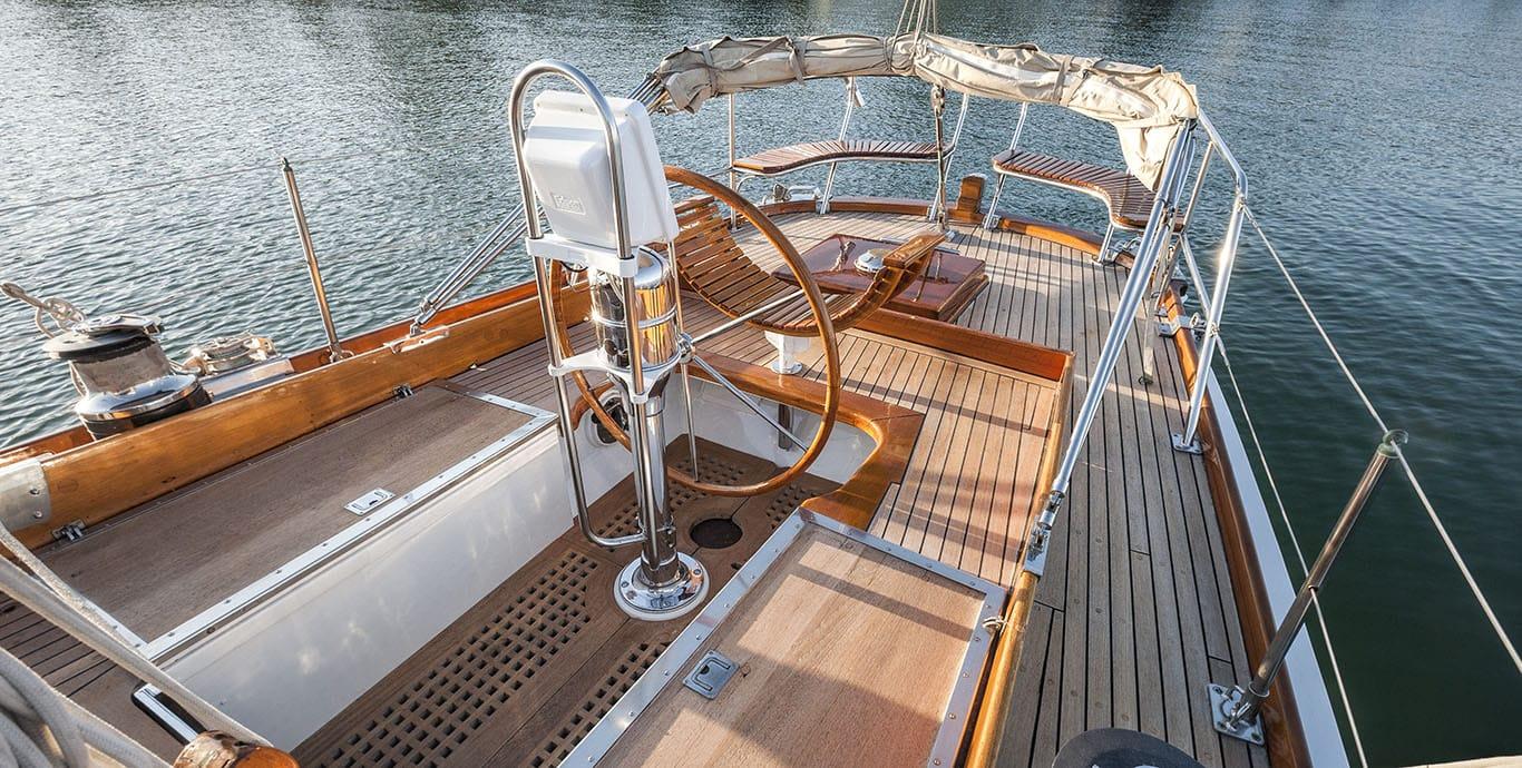 Aboard CHALLENGE a 63ft (19.35m) luxury sailing yacht , built by SPARKMAN & STEPHENS in 1963