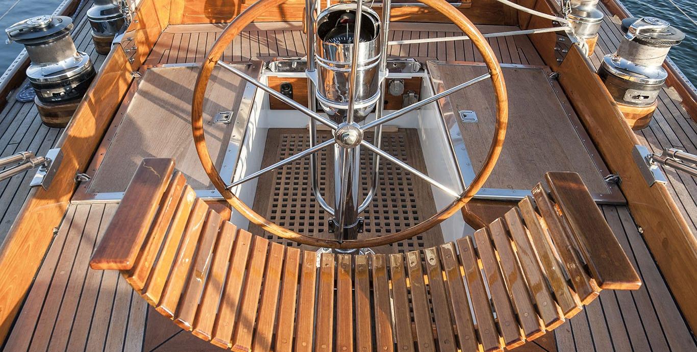 Aboard CHALLENGE a 63ft (19.35m) luxury sailing yacht , built by SPARKMAN & STEPHENS in 1963