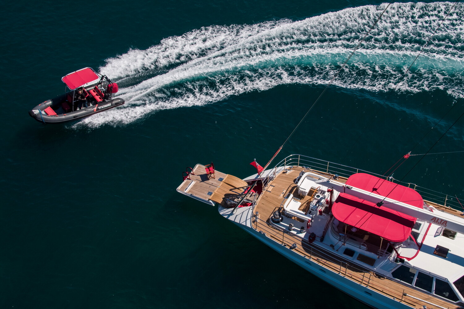 Aboard ALTA MAREA a 96ft (29.45m) luxury sailing yacht , built by JONGERT in 1991