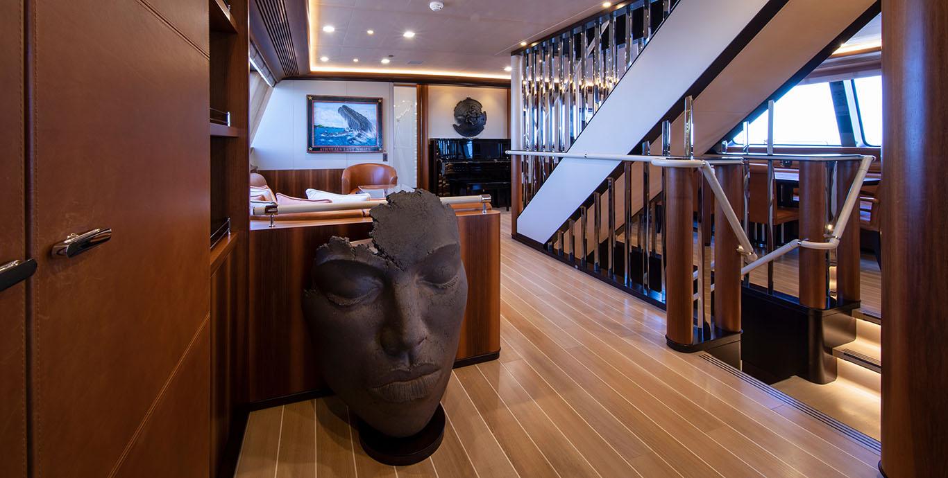 Aboard PERSEUS^3 a 192ft (58.6m) luxury sailing yacht , built by PERINI NAVI in 2015