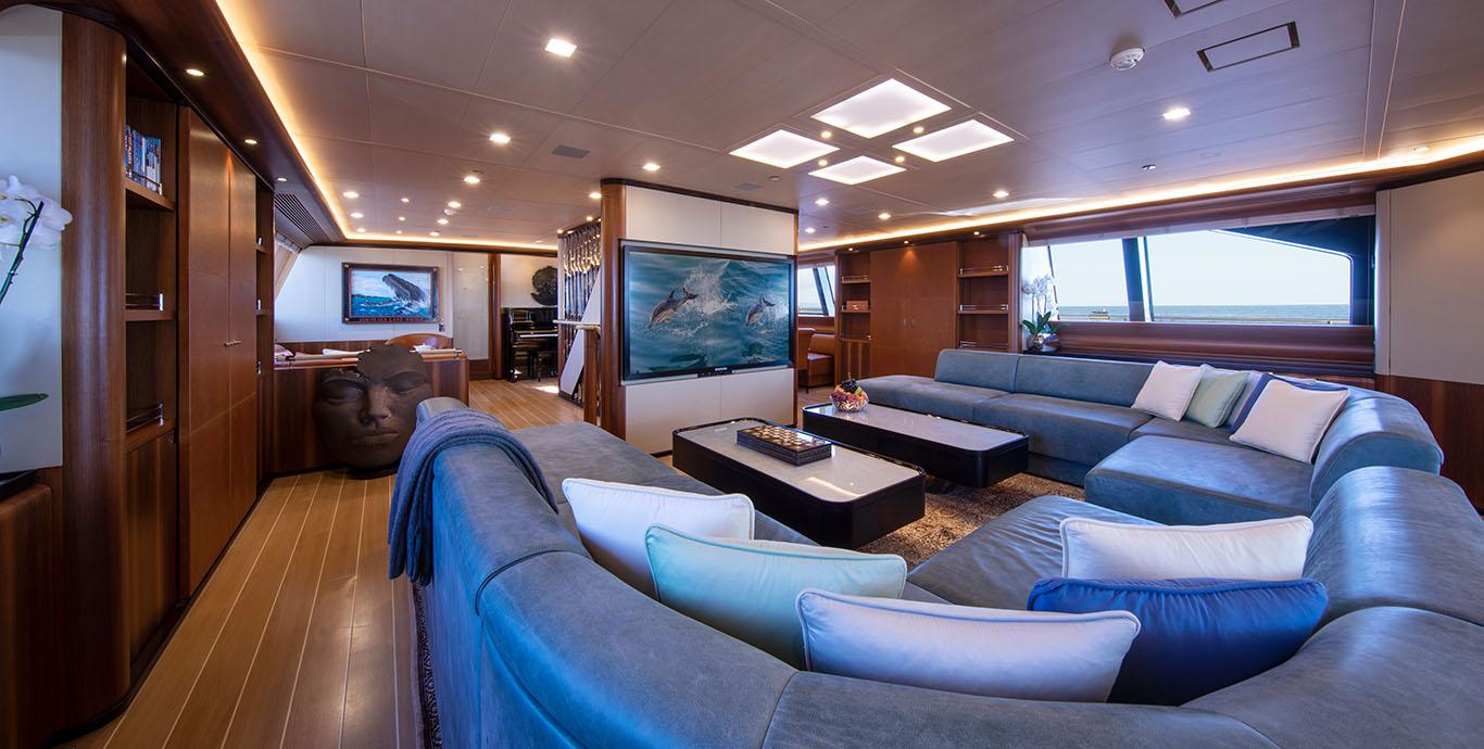 Aboard PERSEUS^3 a 192ft (58.6m) luxury sailing yacht , built by PERINI NAVI in 2015