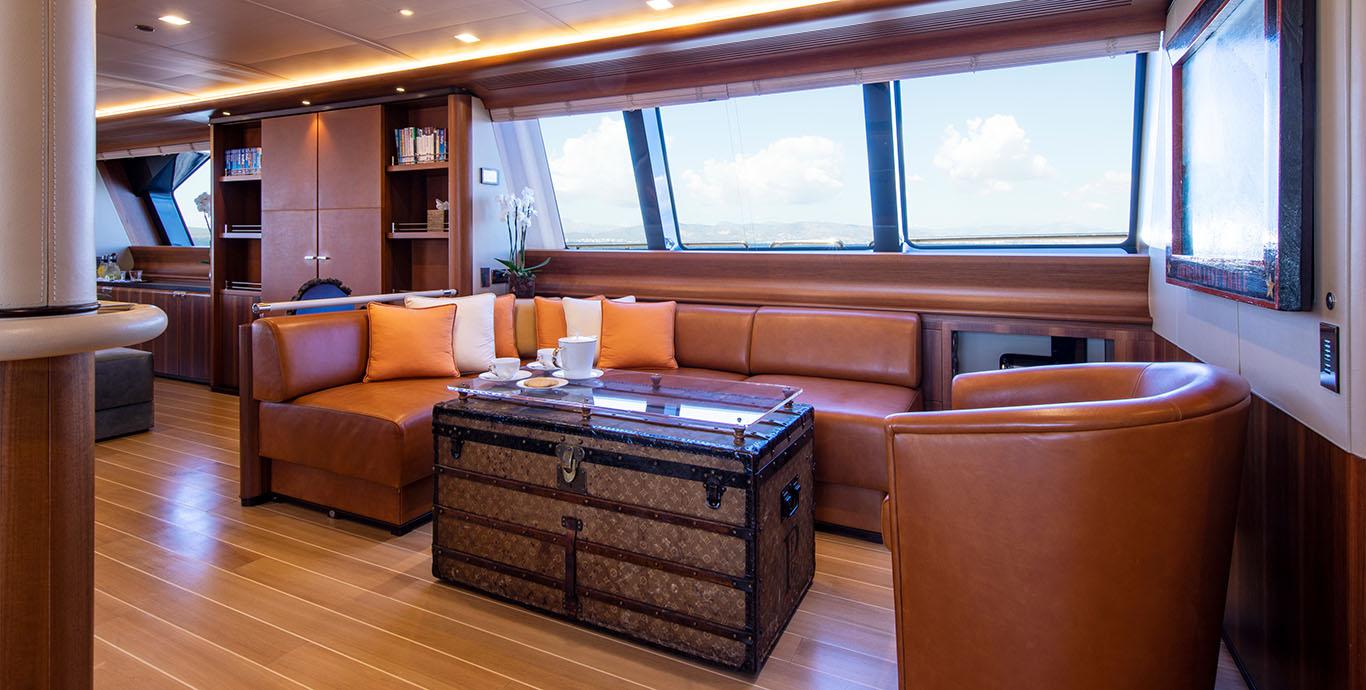 Aboard PERSEUS^3 a 192ft (58.6m) luxury sailing yacht , built by PERINI NAVI in 2015