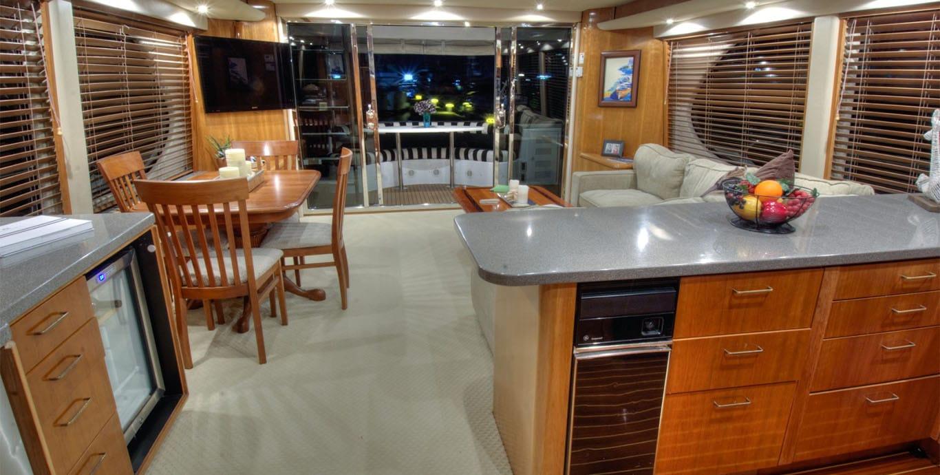 Aboard MY SUSY a 70ft (21.34m) luxury motor yacht , built by NORTHERN PACIFIC in 2000