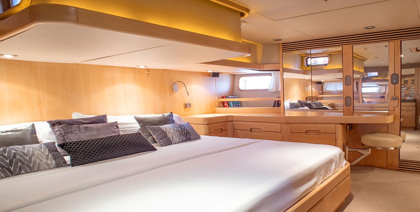 Aboard OYA a 98ft (30m) luxury sailing yacht , built by CAMPER & NICHOLSONS in 1989