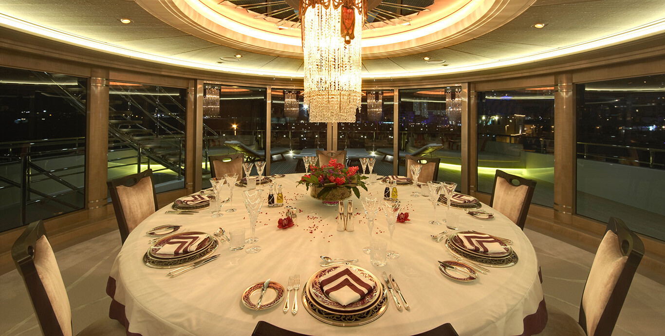 Aboard AMARYLLIS a 257ft (78.43m) luxury motor yacht , built by ABEKING & RASMUSSEN in 2011