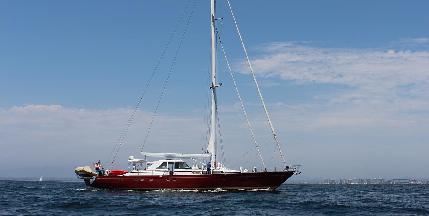 Aboard ODYSSEUS a 97ft (29.57m) luxury sailing yacht , built by CIM - CONSTRUCTIONS INDUSTRIELLES ET MARITIMES in 1987